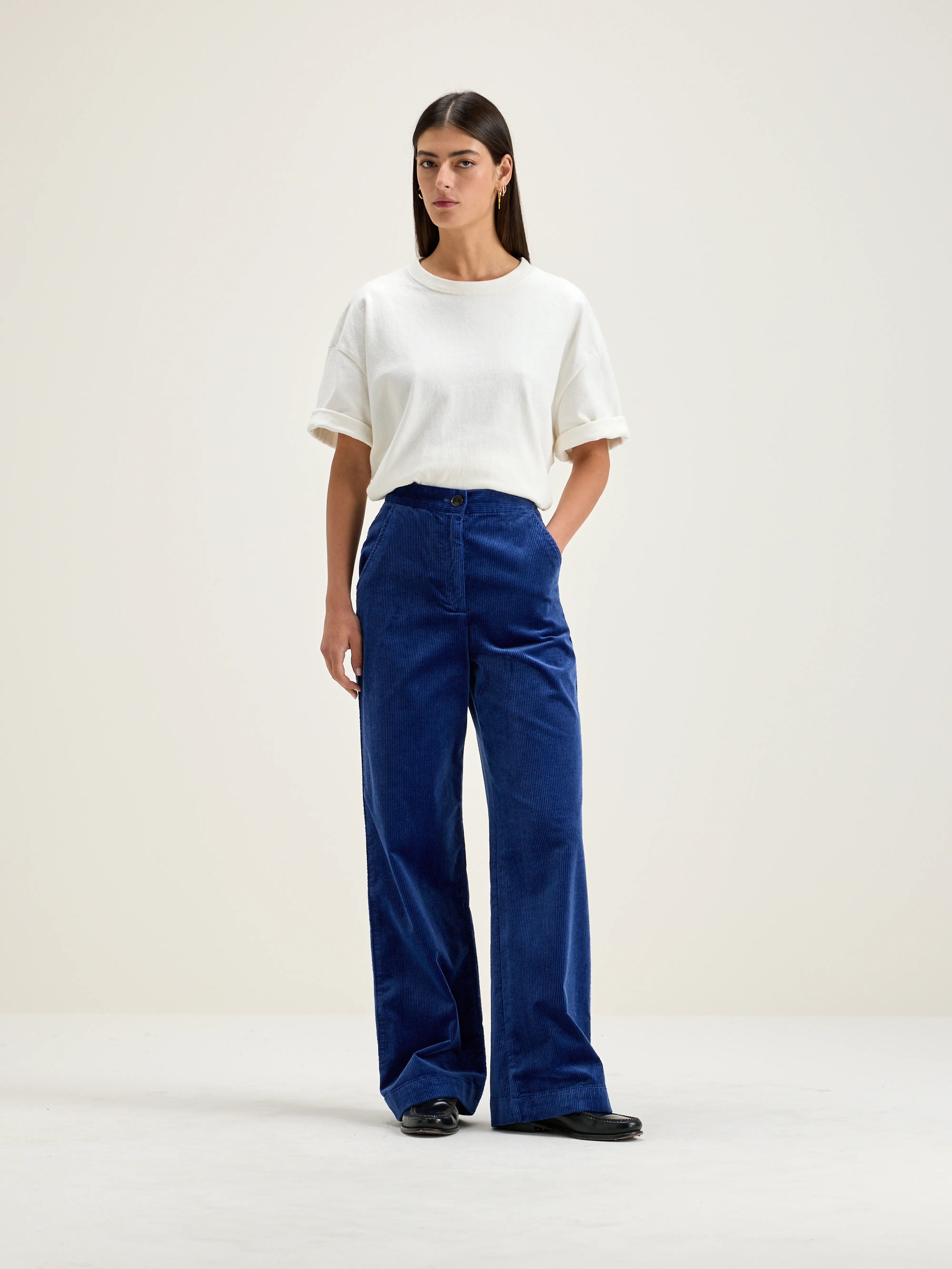 Pantalon Large Gabor - Blue Pour Femme | Bellerose