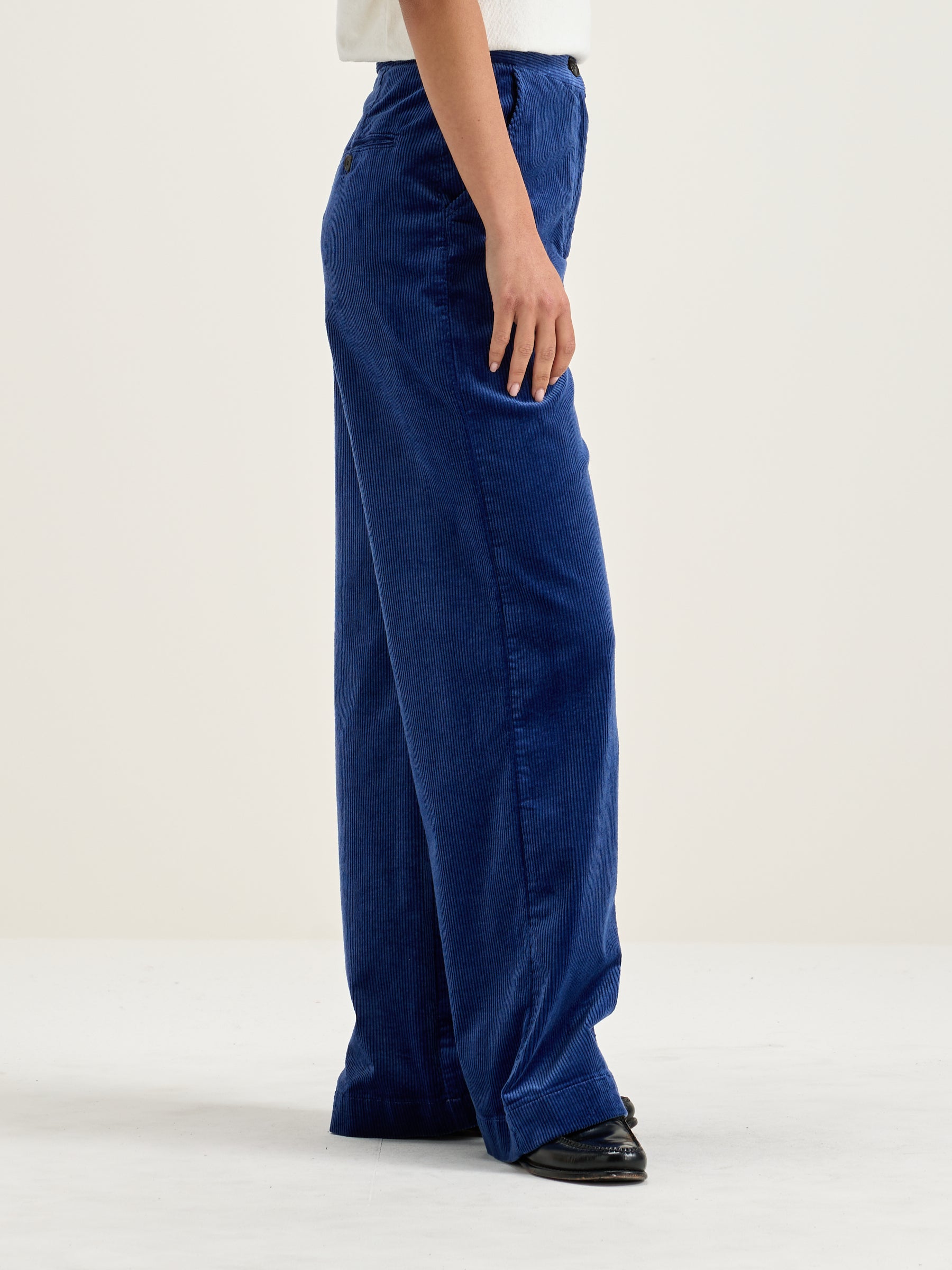 Gabor Straight Wide Trousers - Blue For Women | Bellerose