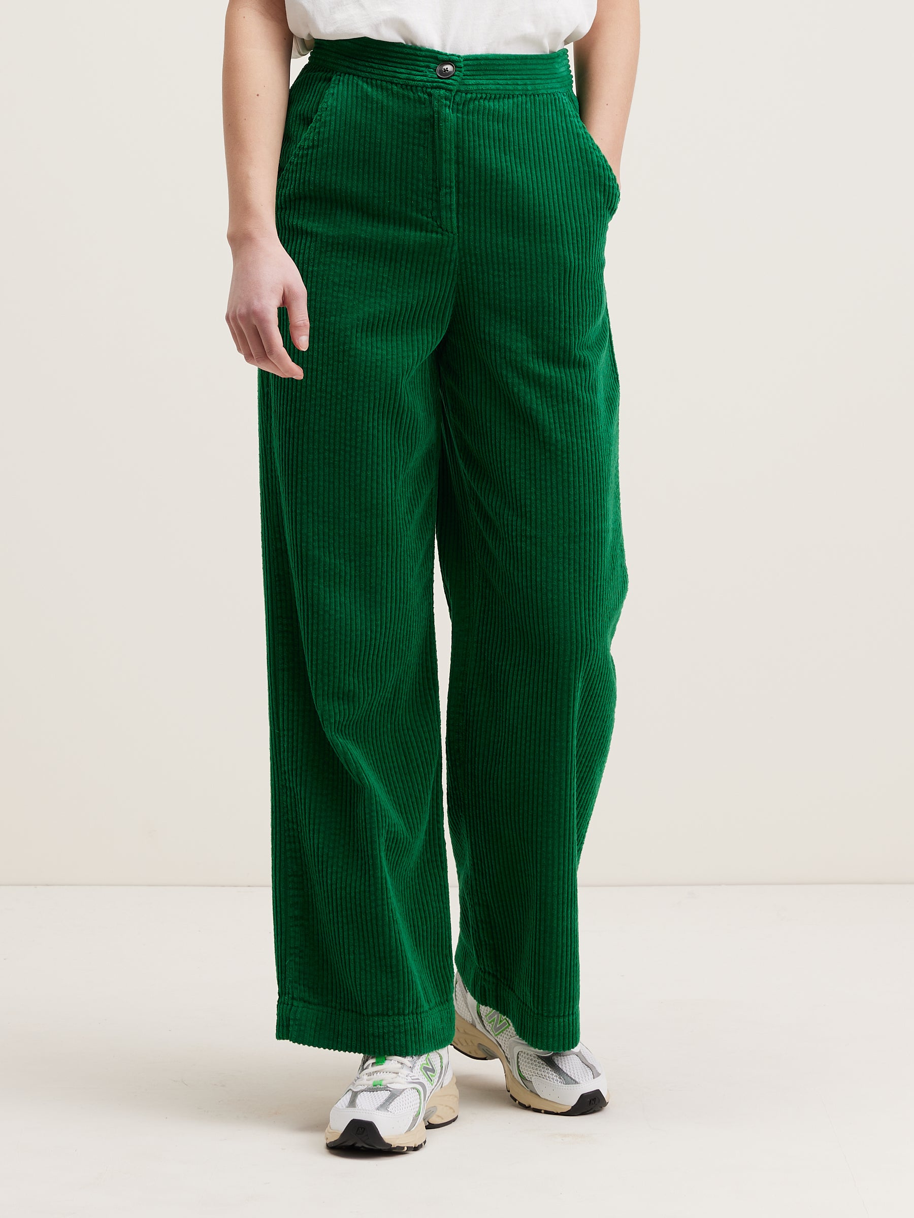 Gabor Straight Wide Trousers - Chlorophile For Women | Bellerose