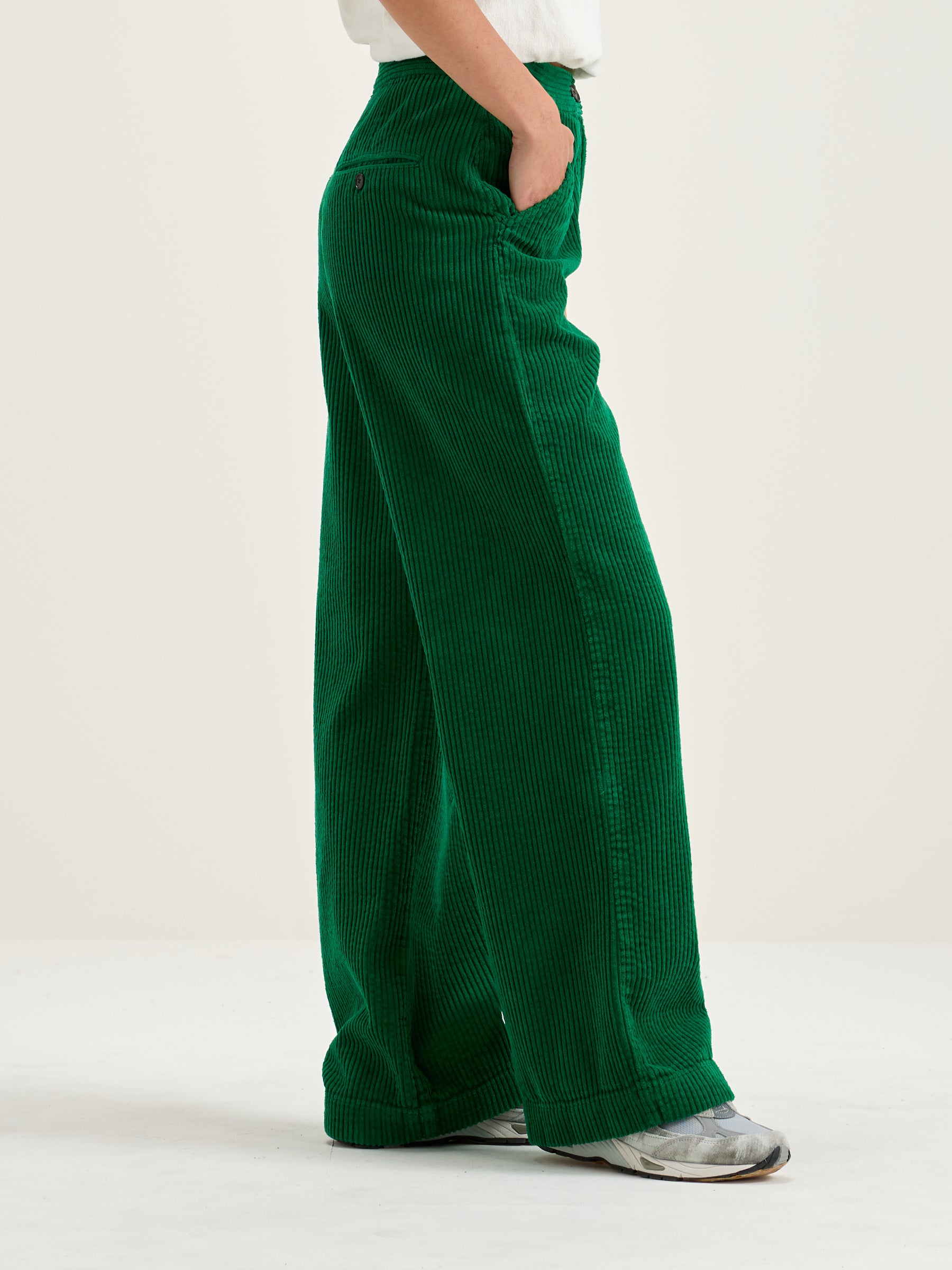 Gabor Straight Wide Trousers - Chlorophile For Women | Bellerose