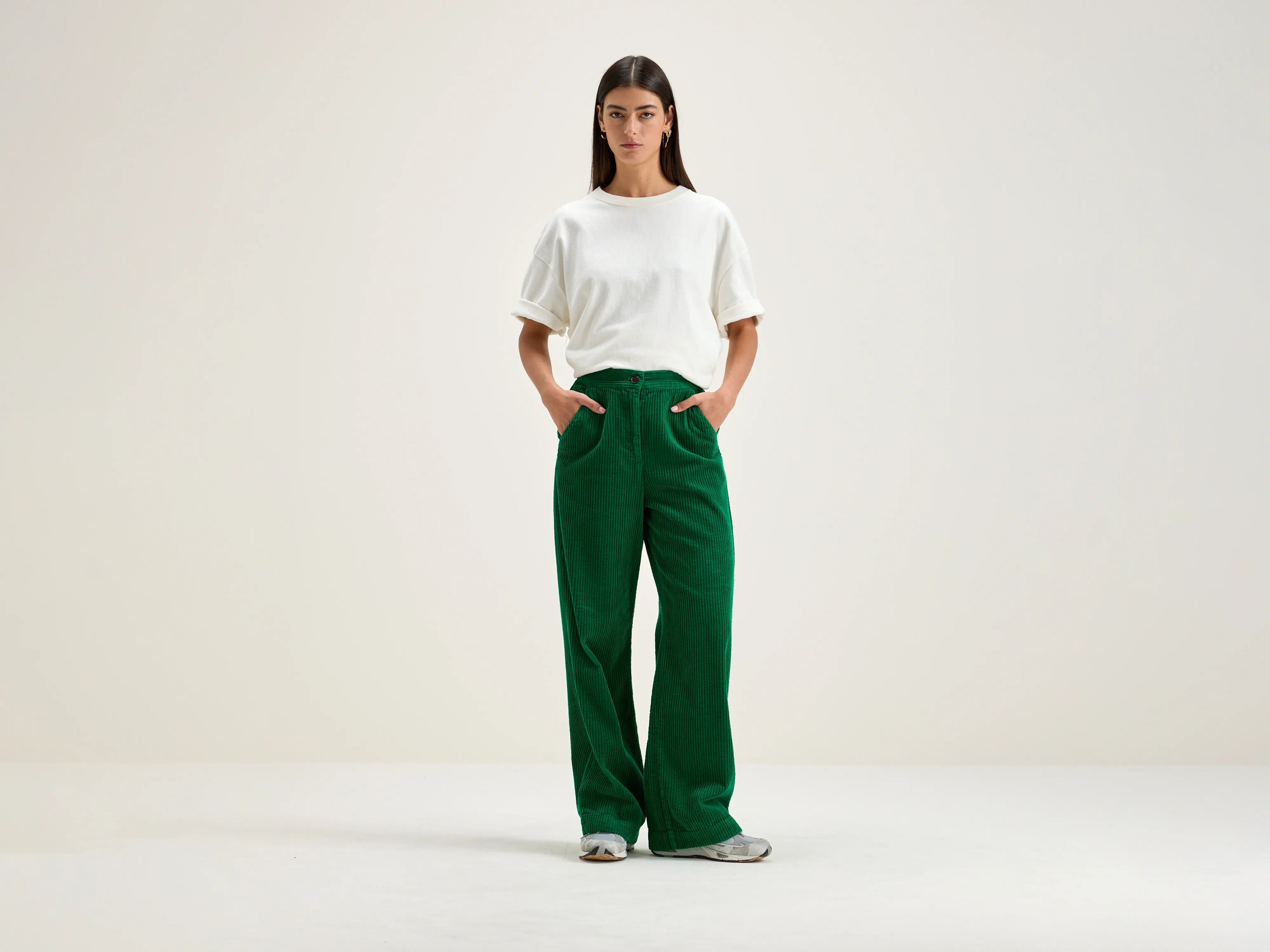 Gabor straight wide trousers (242 / W / CHLOROPHILE)