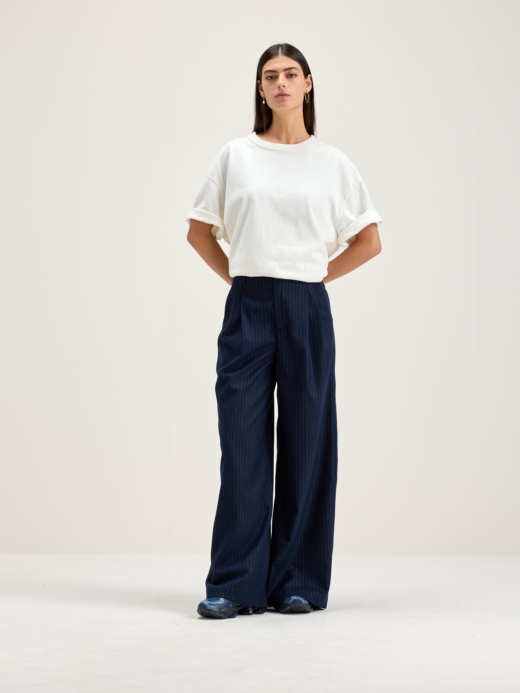 Volkert wide tailored trousers (242 / W / STRIPE A)