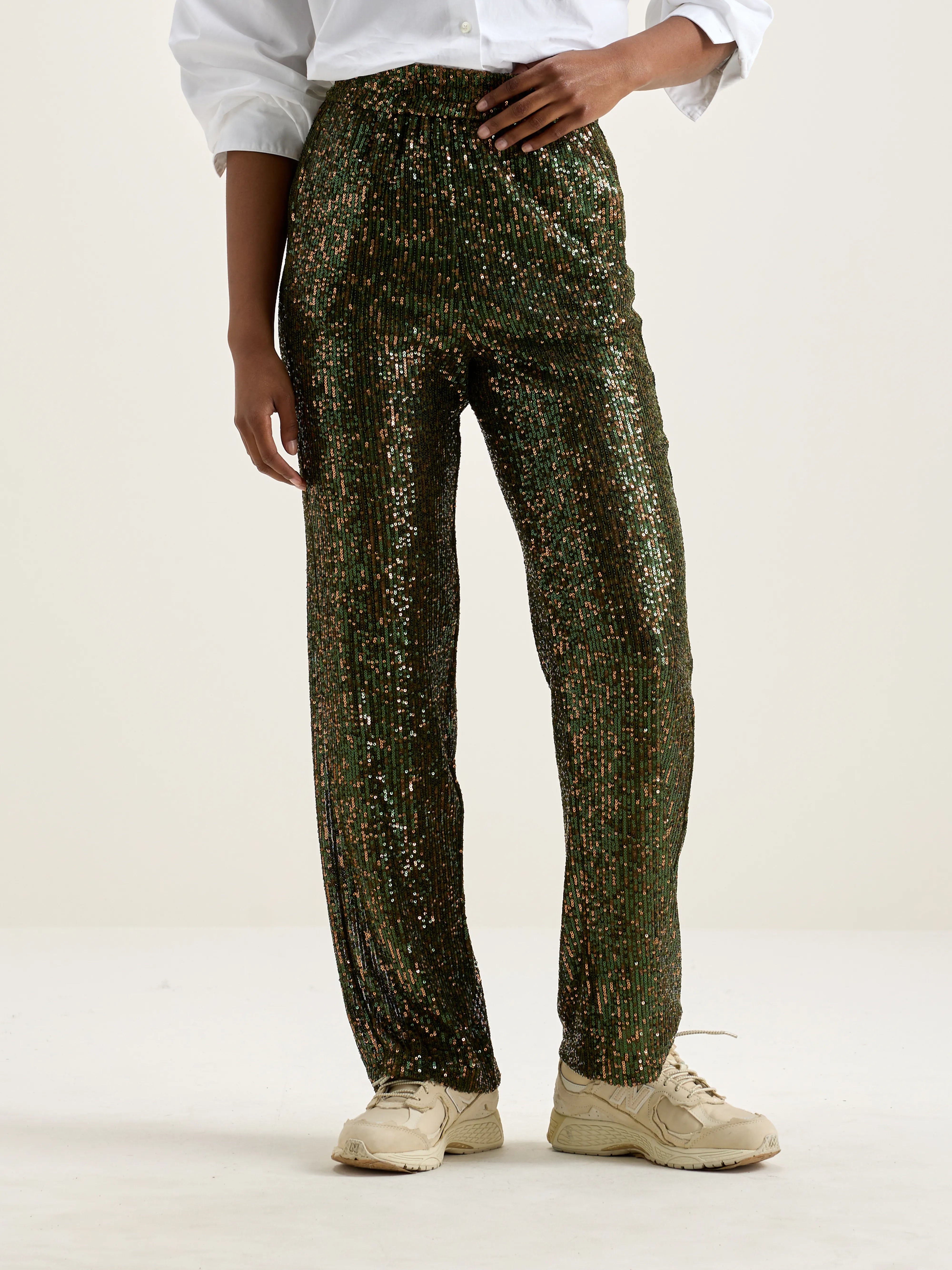 Vanda Losse Broek - Moss Voor Dames | Bellerose