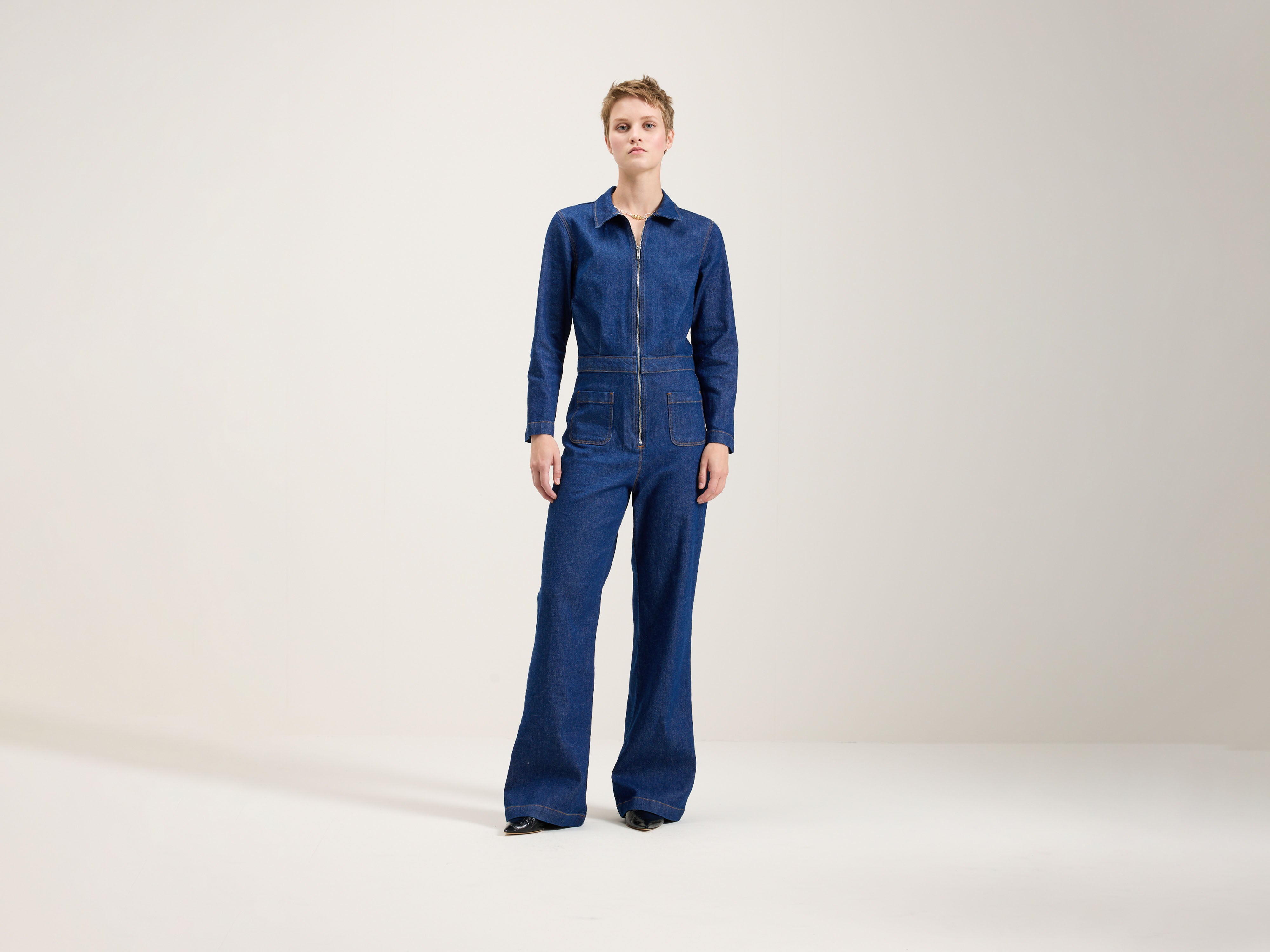 Combinaison en denim Pamelie (242 / W / BLUE RINSE)