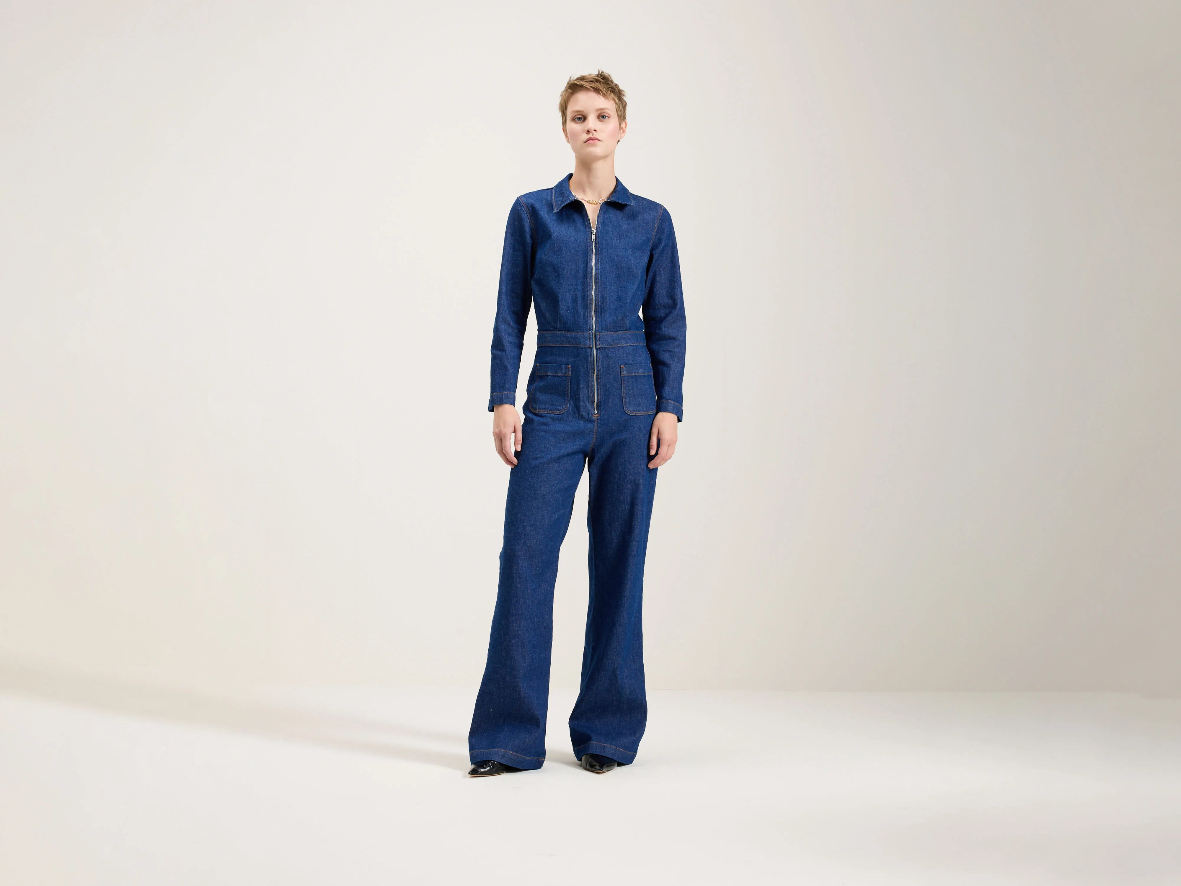 Pamelie denim jumpsuit (242 / W / BLUE RINSE)