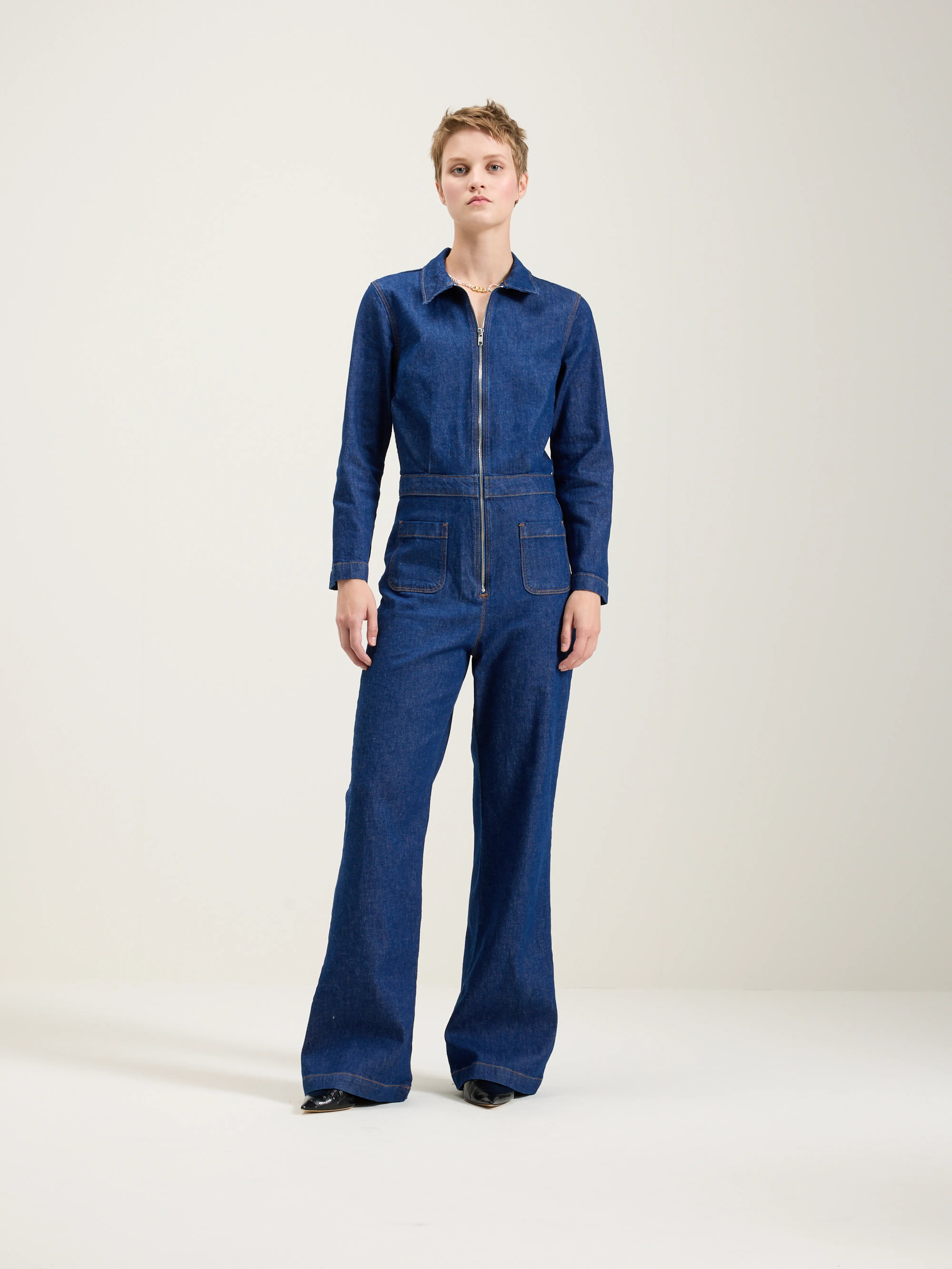 Pamelie Denim Jumpsuit - Blue rinse For Women | Bellerose