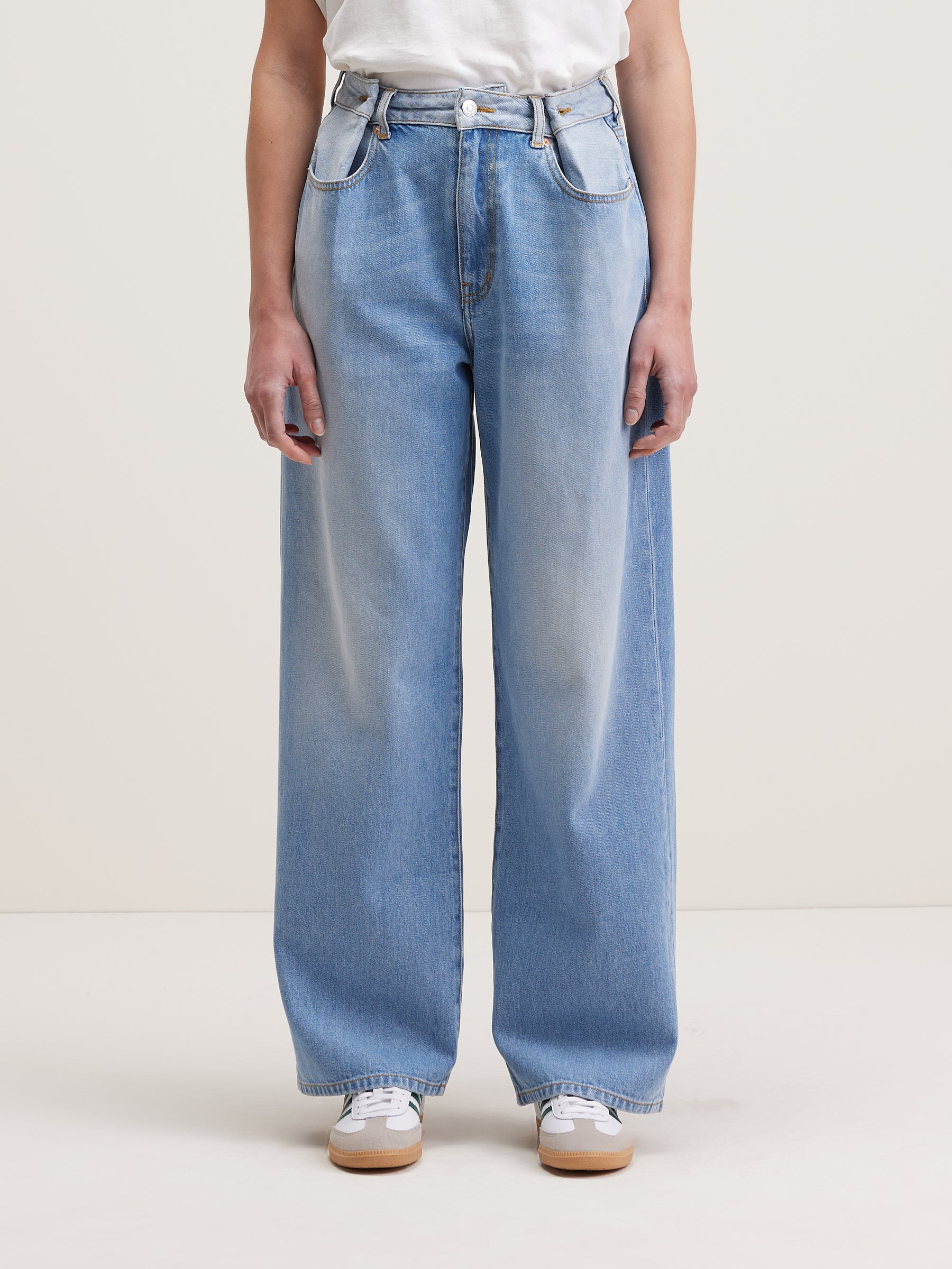 Plomb Wide Jeans - Vintage blue For Women | Bellerose