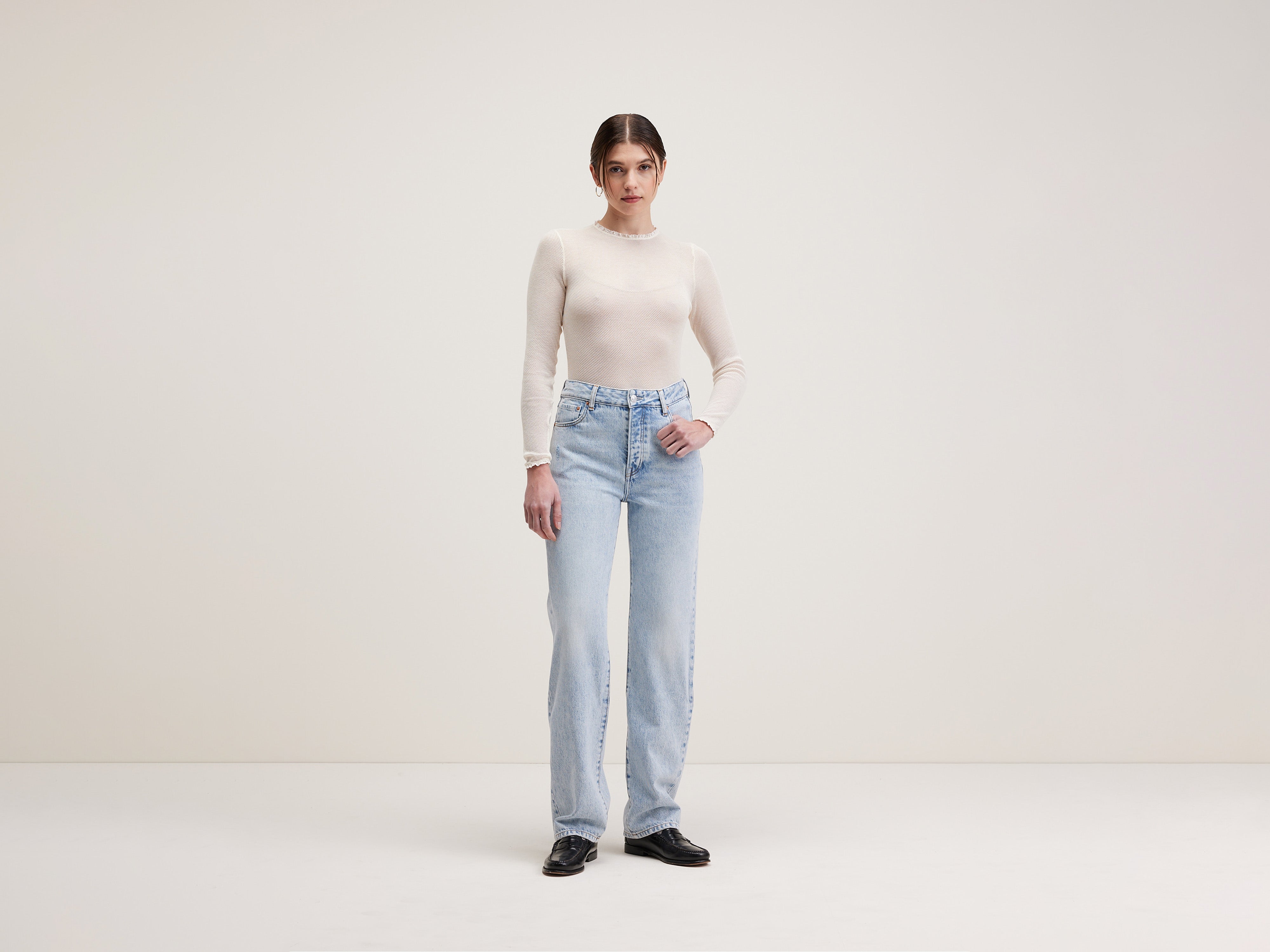 Pony Long Straight Jeans - Used light blue For Women | Bellerose