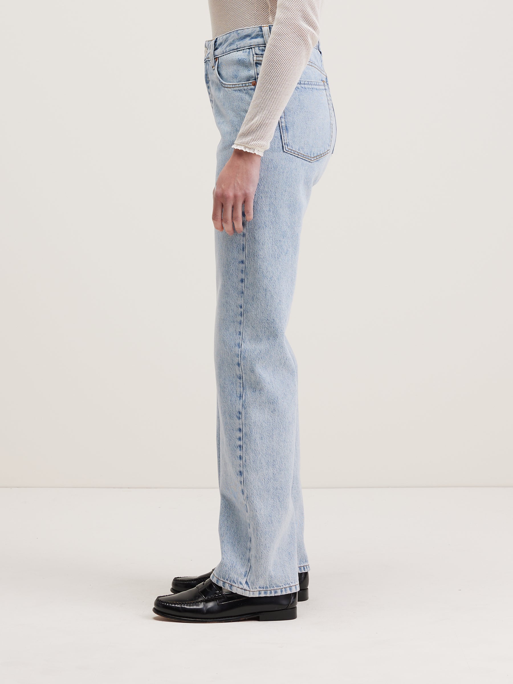 Pony Long Straight Jeans - Used light blue For Women | Bellerose