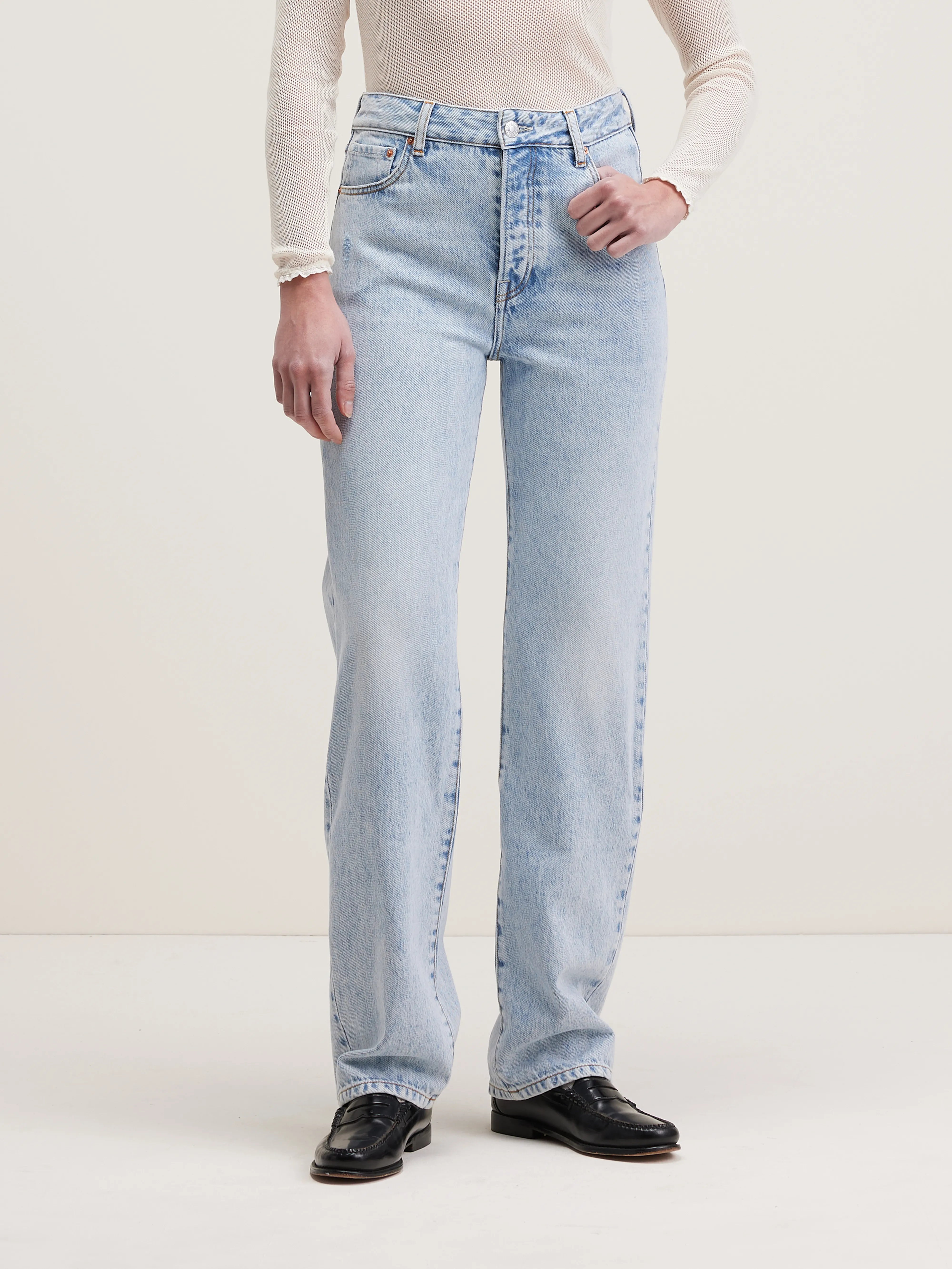 Denim N. 32 Rechte Jeans - Used light blue Voor Dames | Bellerose