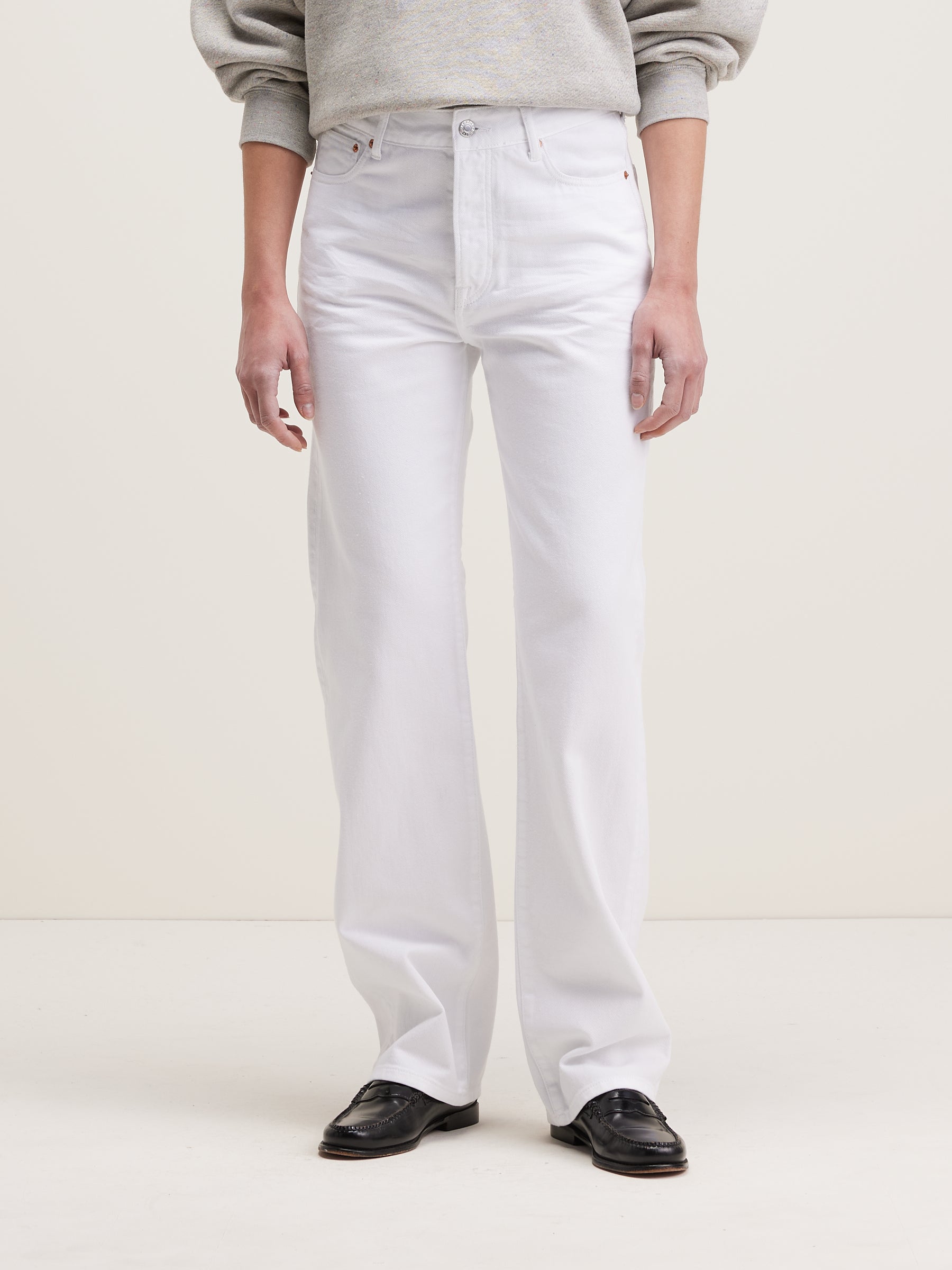 Pony Long Straight Jeans - White For Women | Bellerose