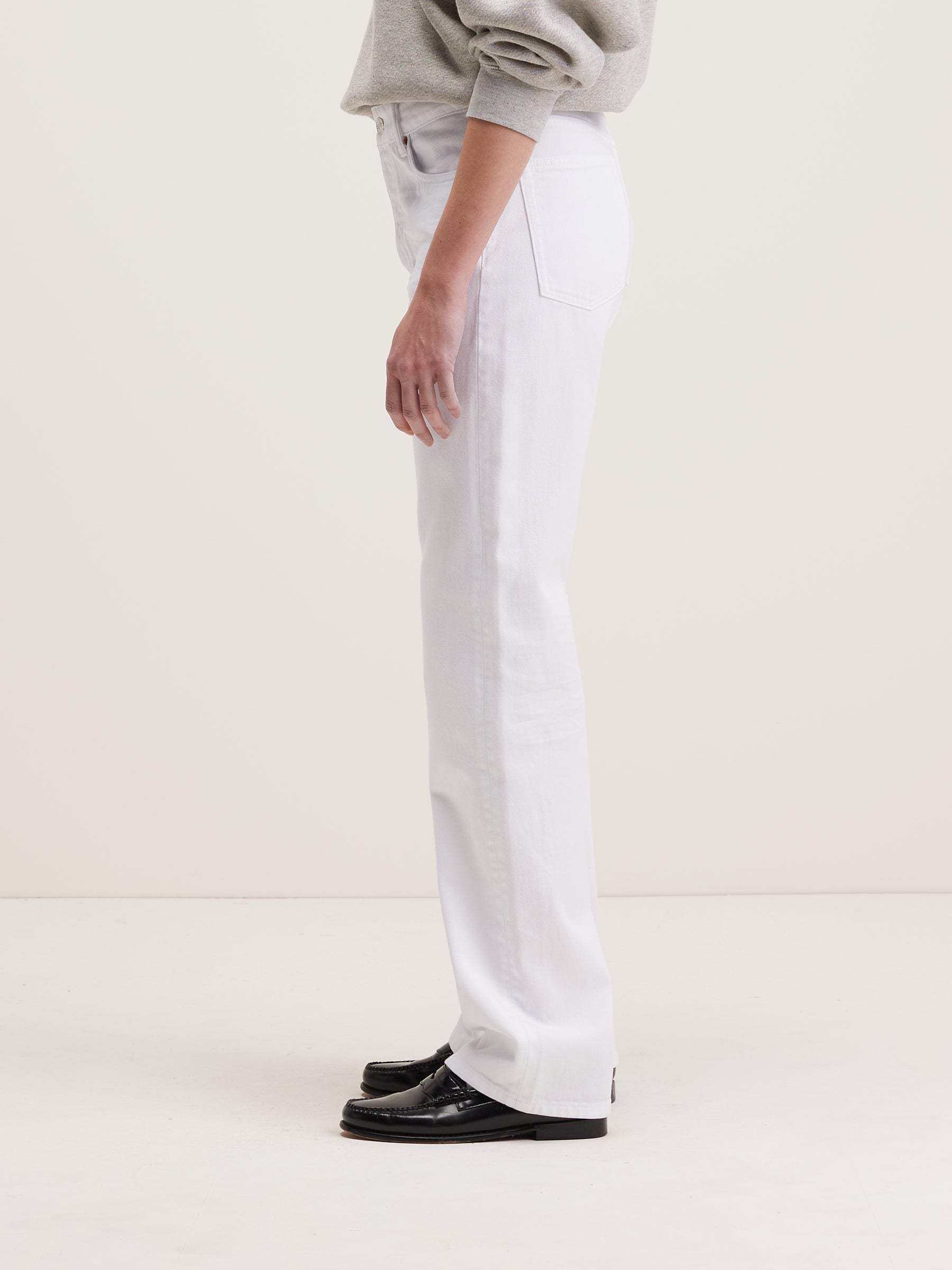 Pony Long Straight Jeans - White For Women | Bellerose