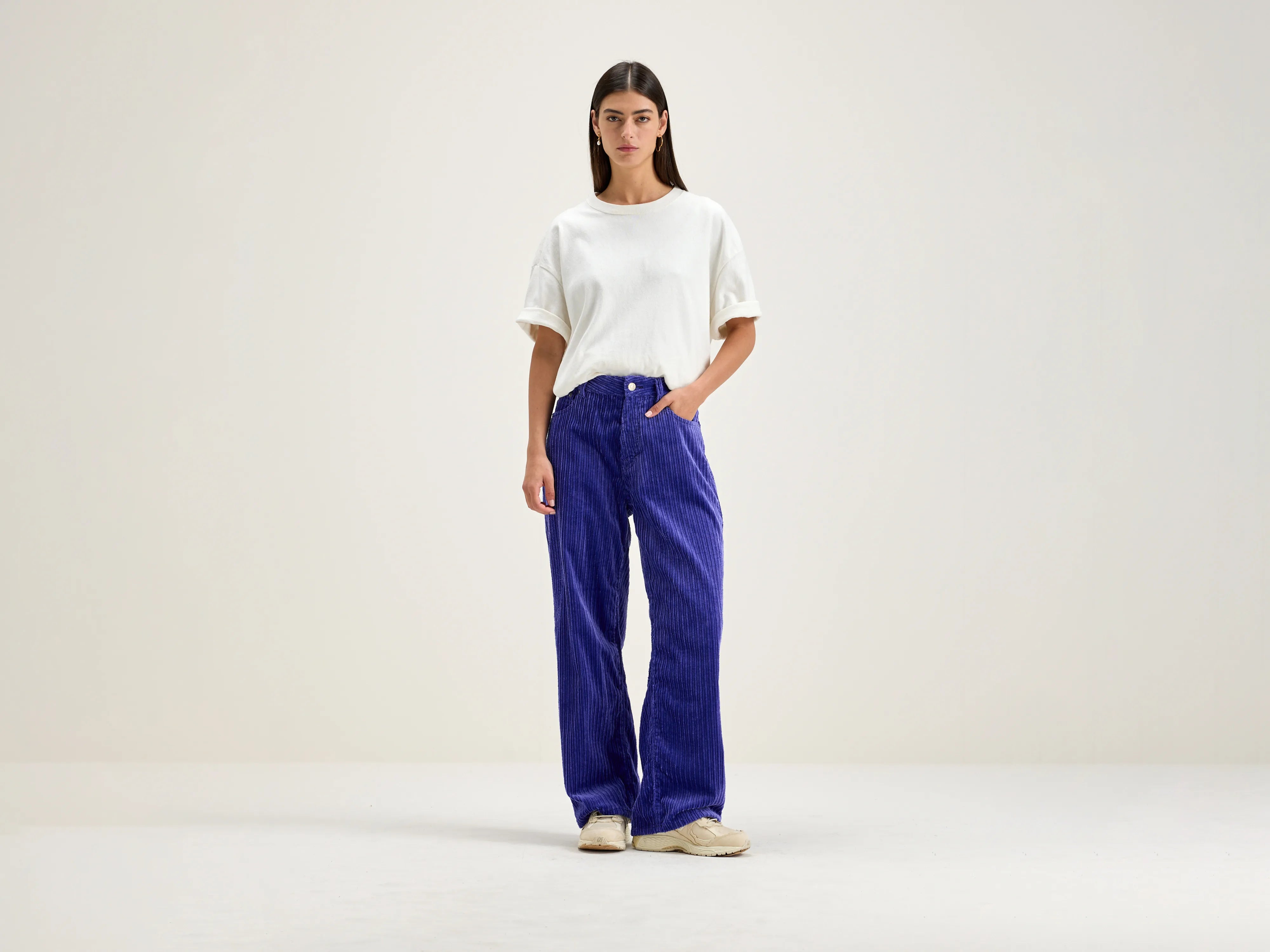 Denim N. 66 wijde jeans (242 / W / DEEP PURPLE)