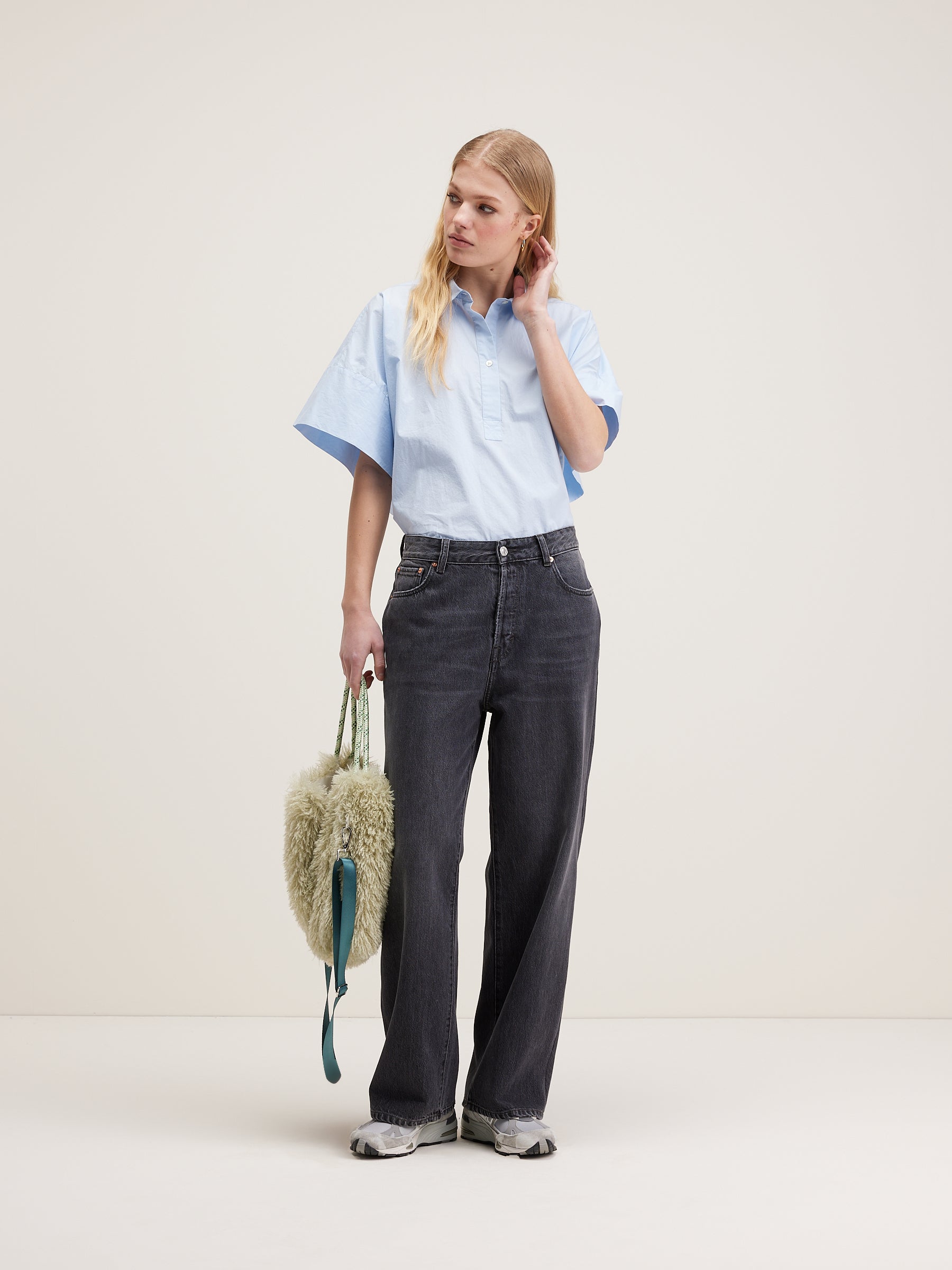 Paty Wide Jeans - Used black For Women | Bellerose