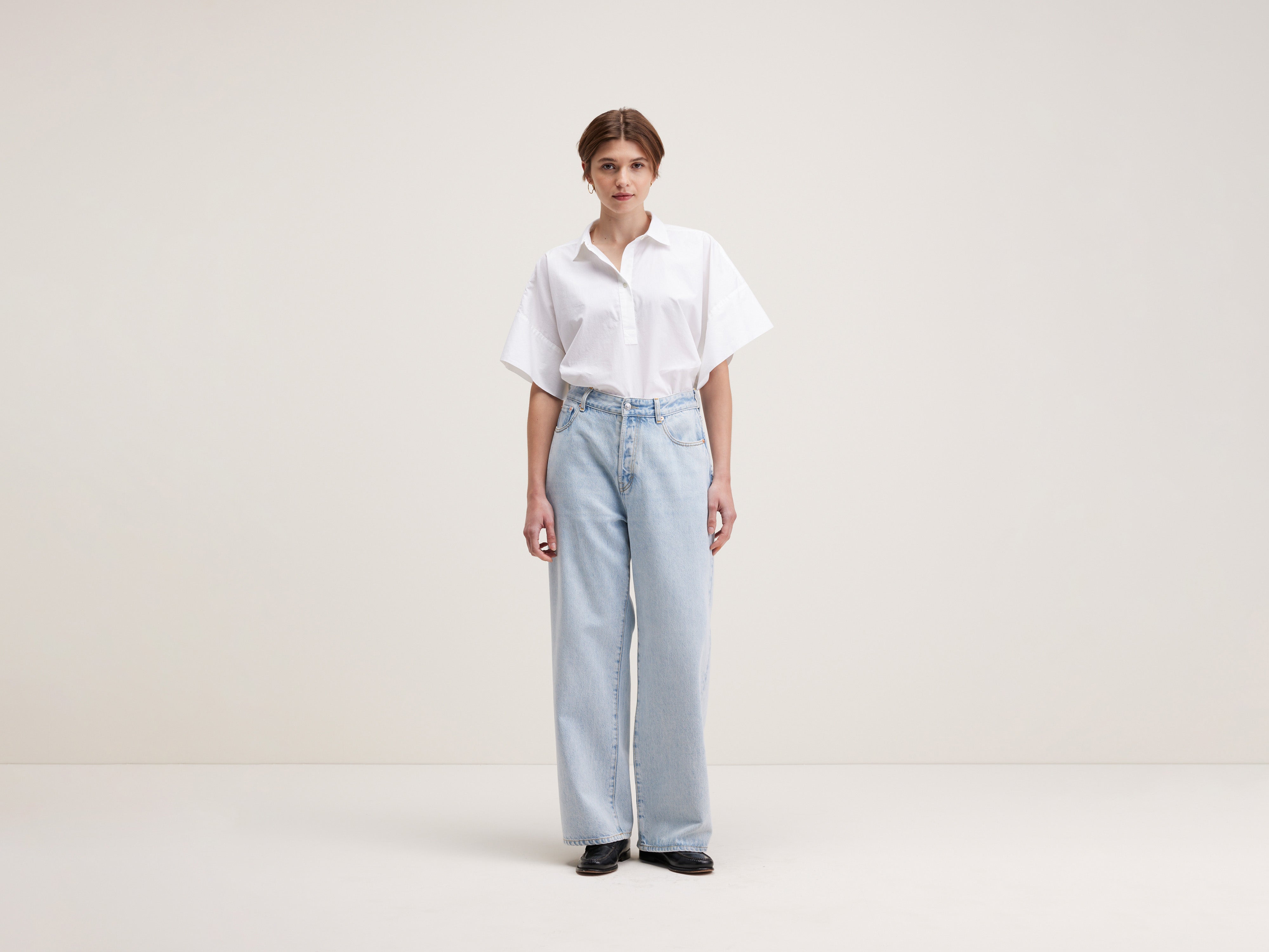 Paty Wide Jeans - Used light blue For Women | Bellerose