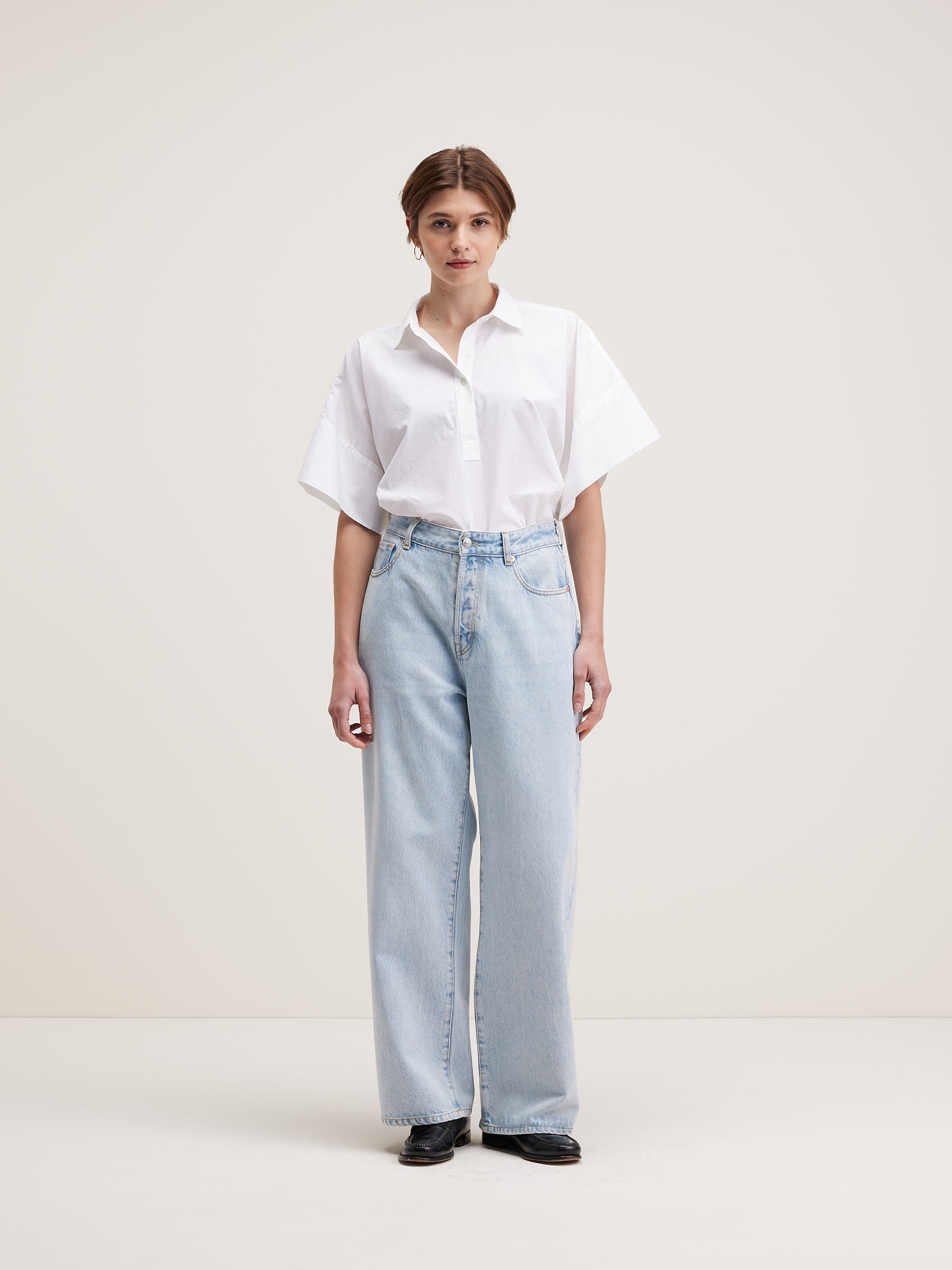 Paty Wide Jeans - Used light blue For Women | Bellerose