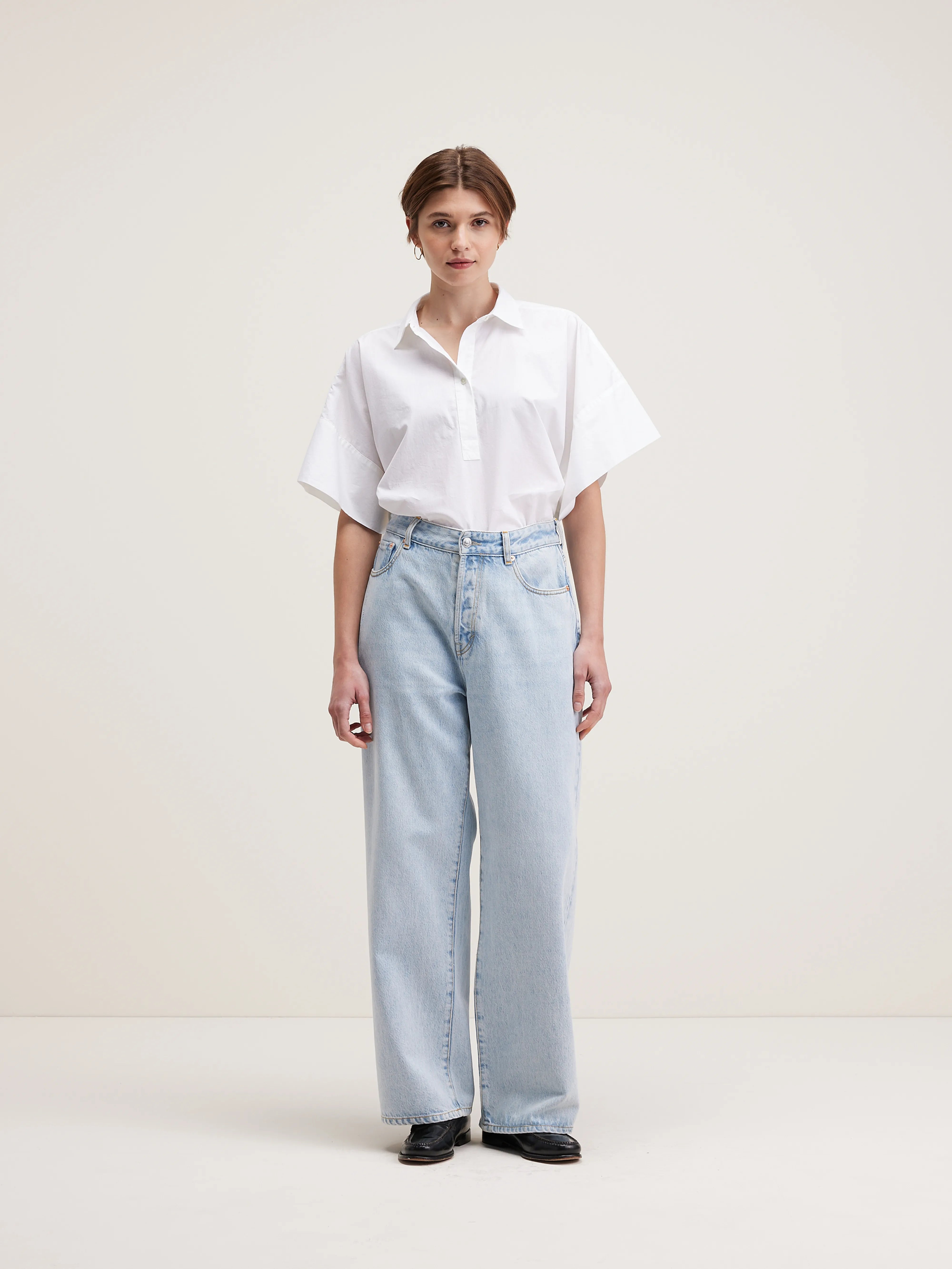 Denim N. 66 Wide Jeans - Used light blue For Women | Bellerose