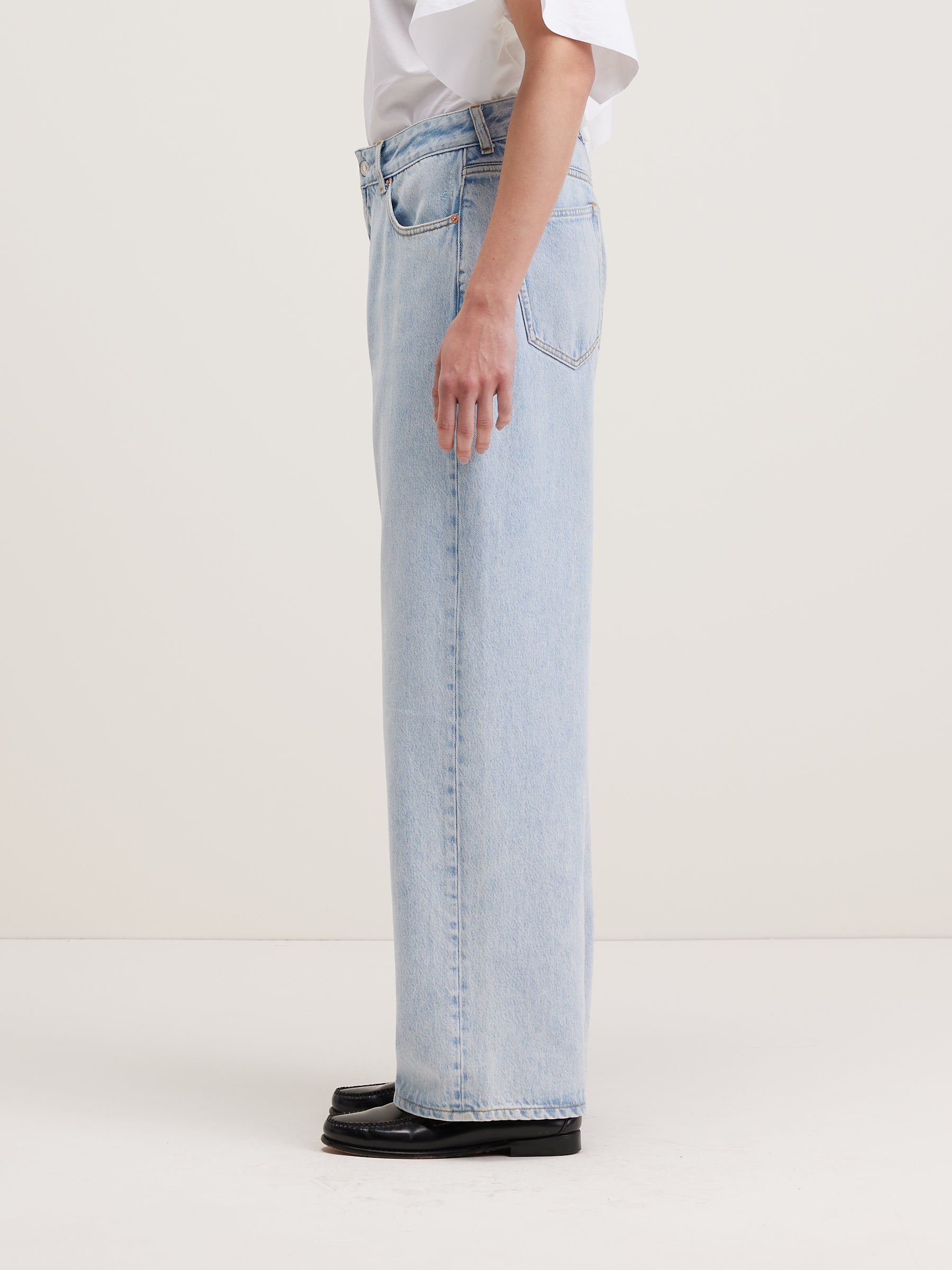 Paty Wide Jeans - Used light blue For Women | Bellerose