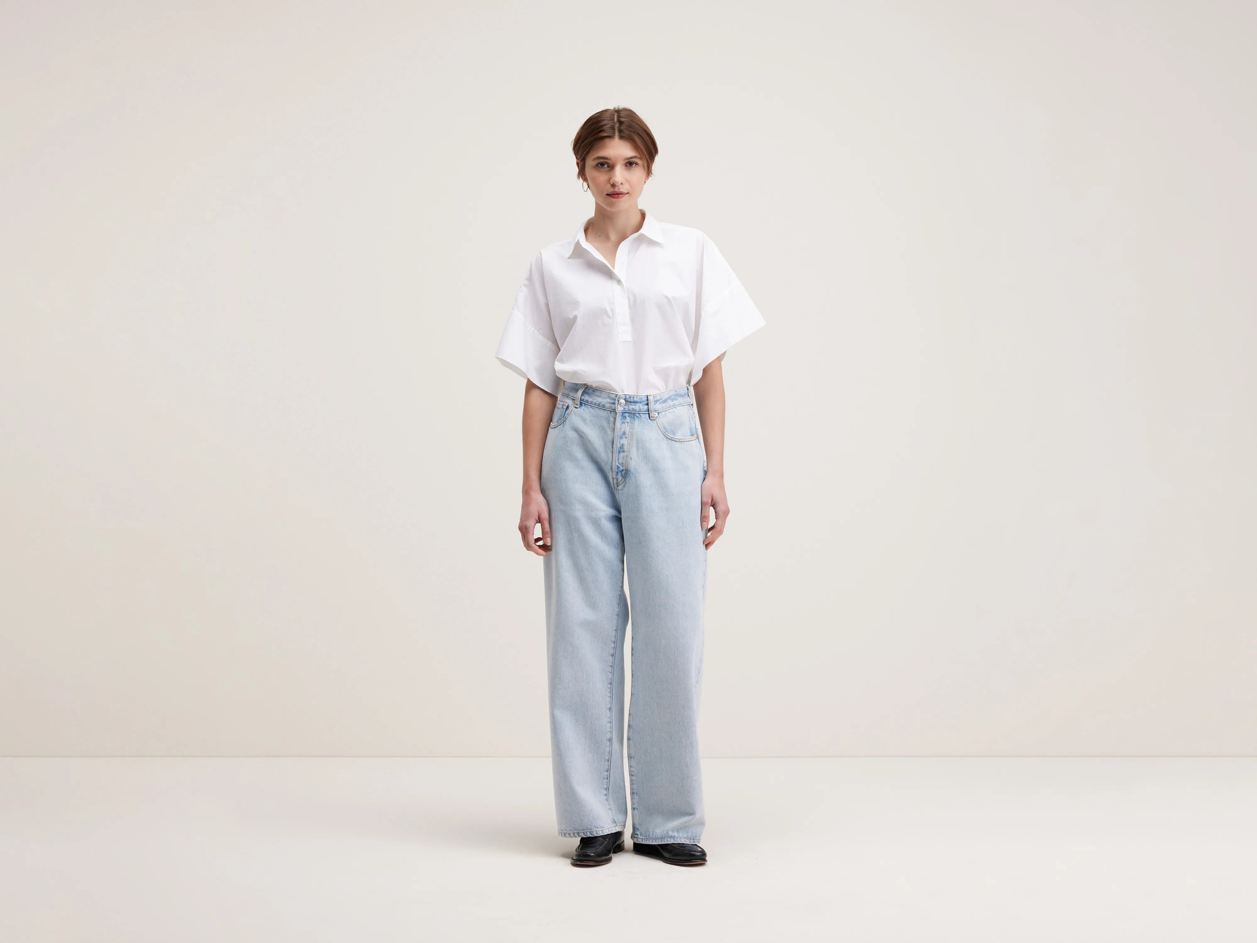 Denim N. 66 Wide Jeans - Used light blue For Women | Bellerose