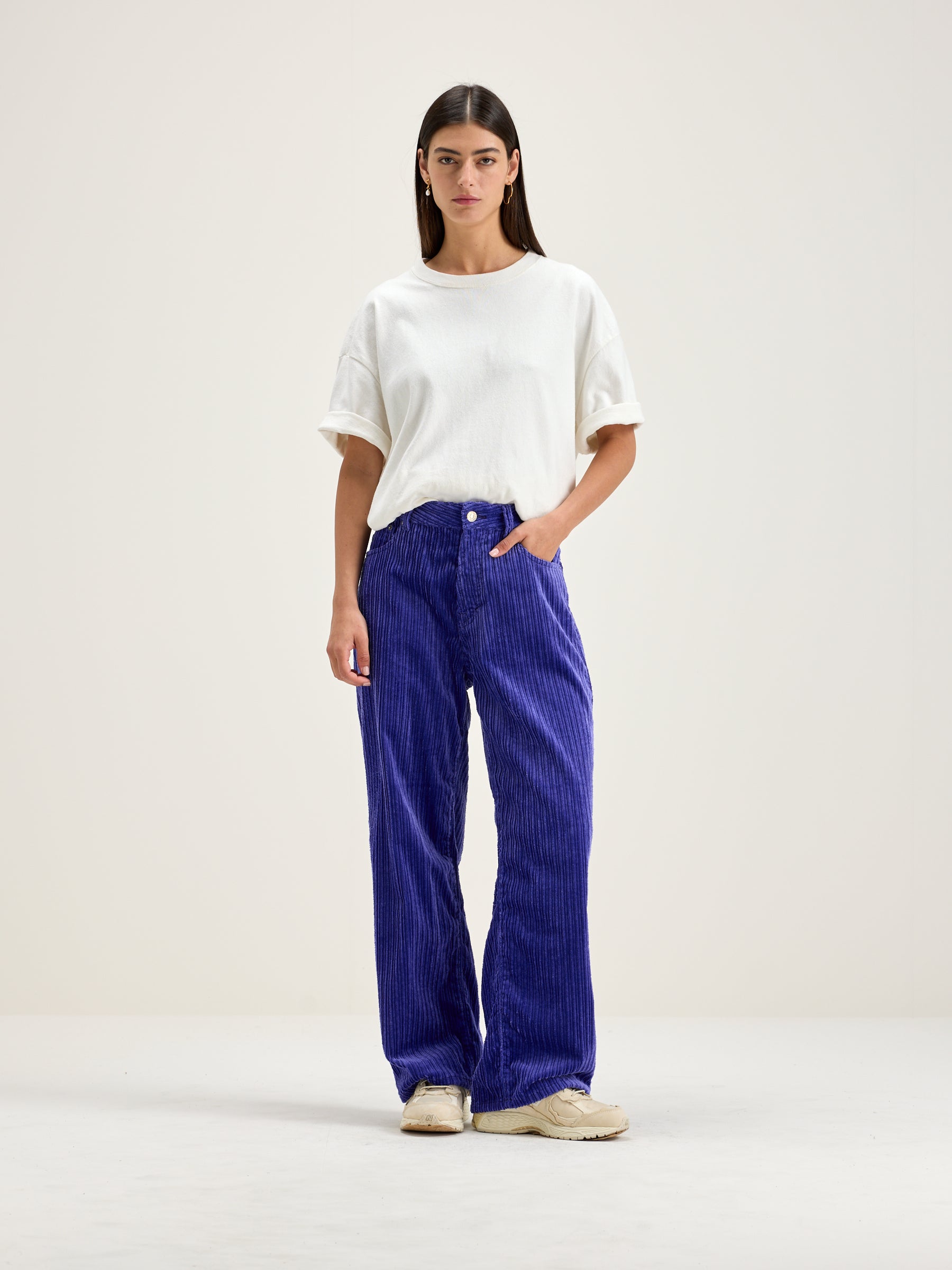 Paty Wide Jeans - Deep purple For Women | Bellerose