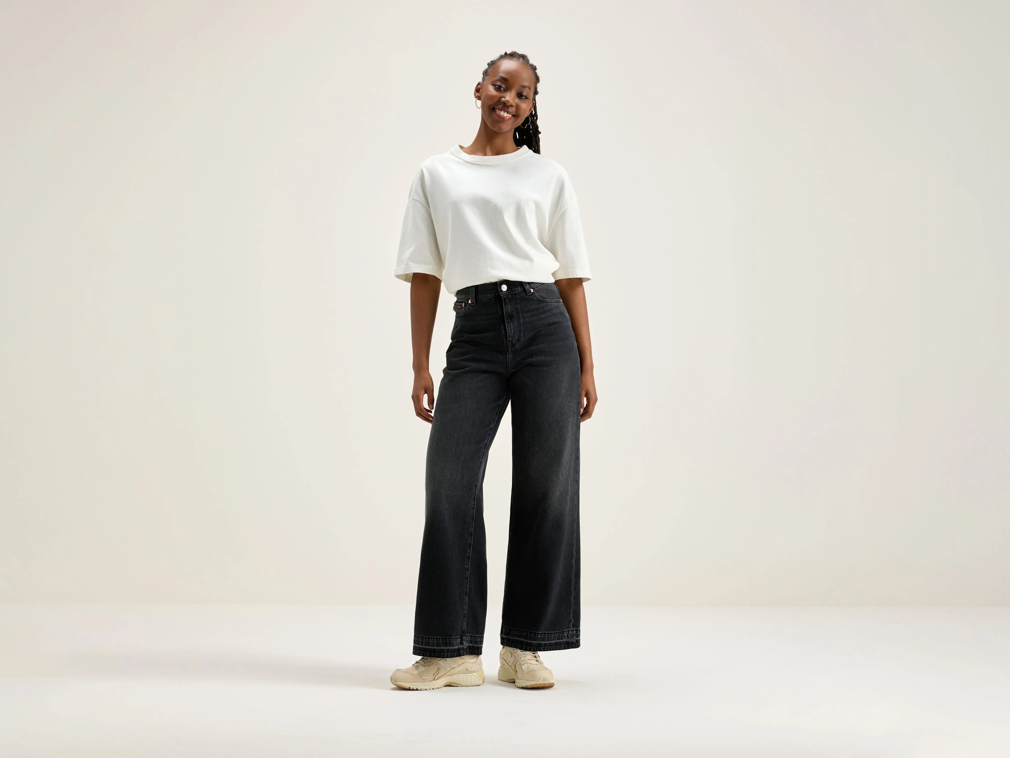 Denim N. 64 Wide Jeans - Used black For Women | Bellerose