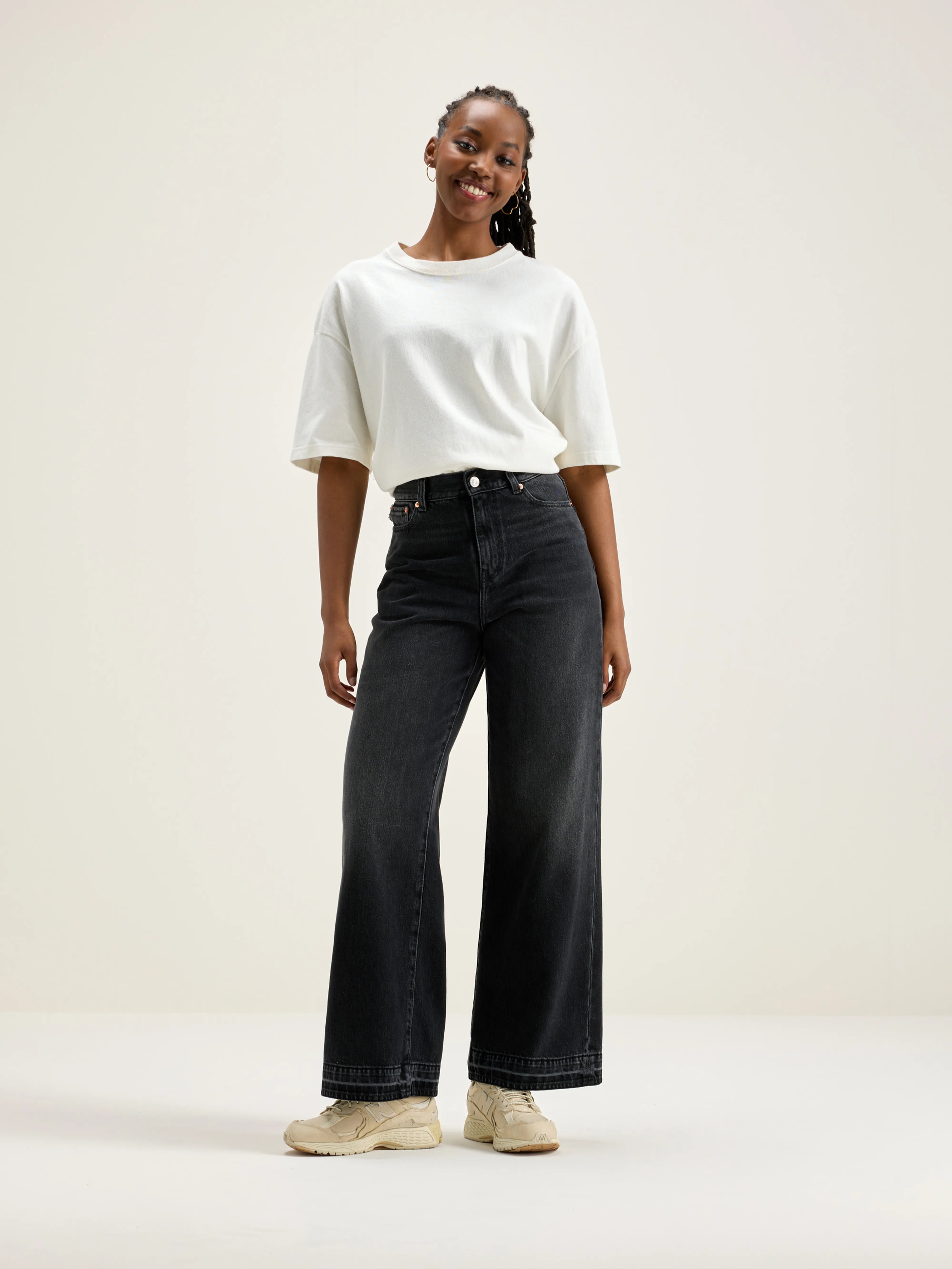 Denim N. 64 Wide Jeans - Used black For Women | Bellerose