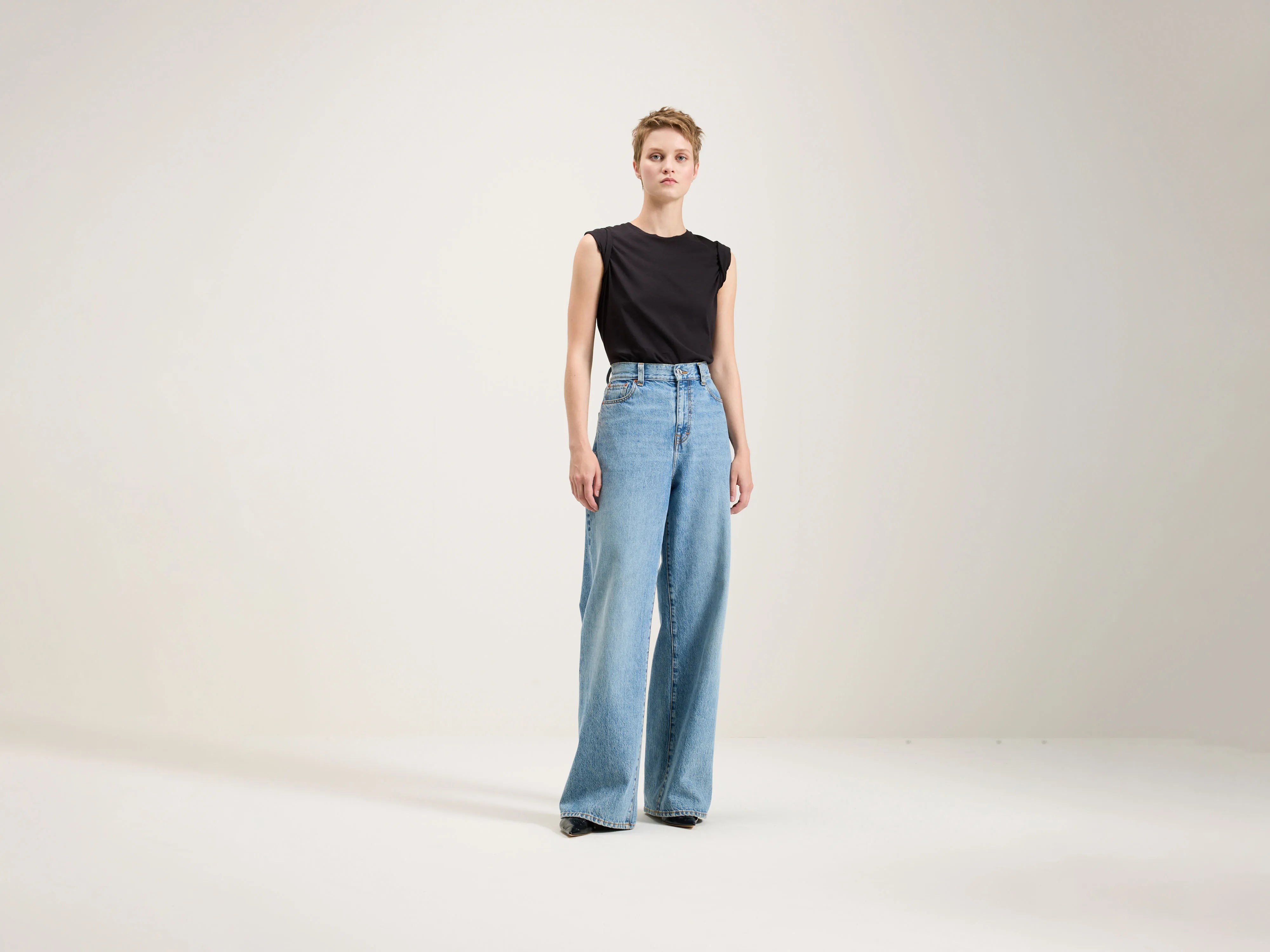 Denim N. 64 Wide Jeans - Used light blue For Women | Bellerose