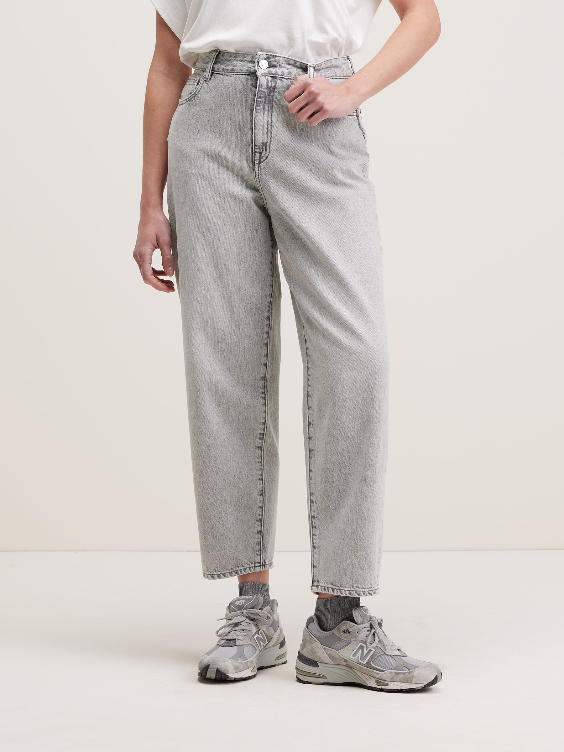 Jean Mom Pimms - Used grey Pour Femme | Bellerose