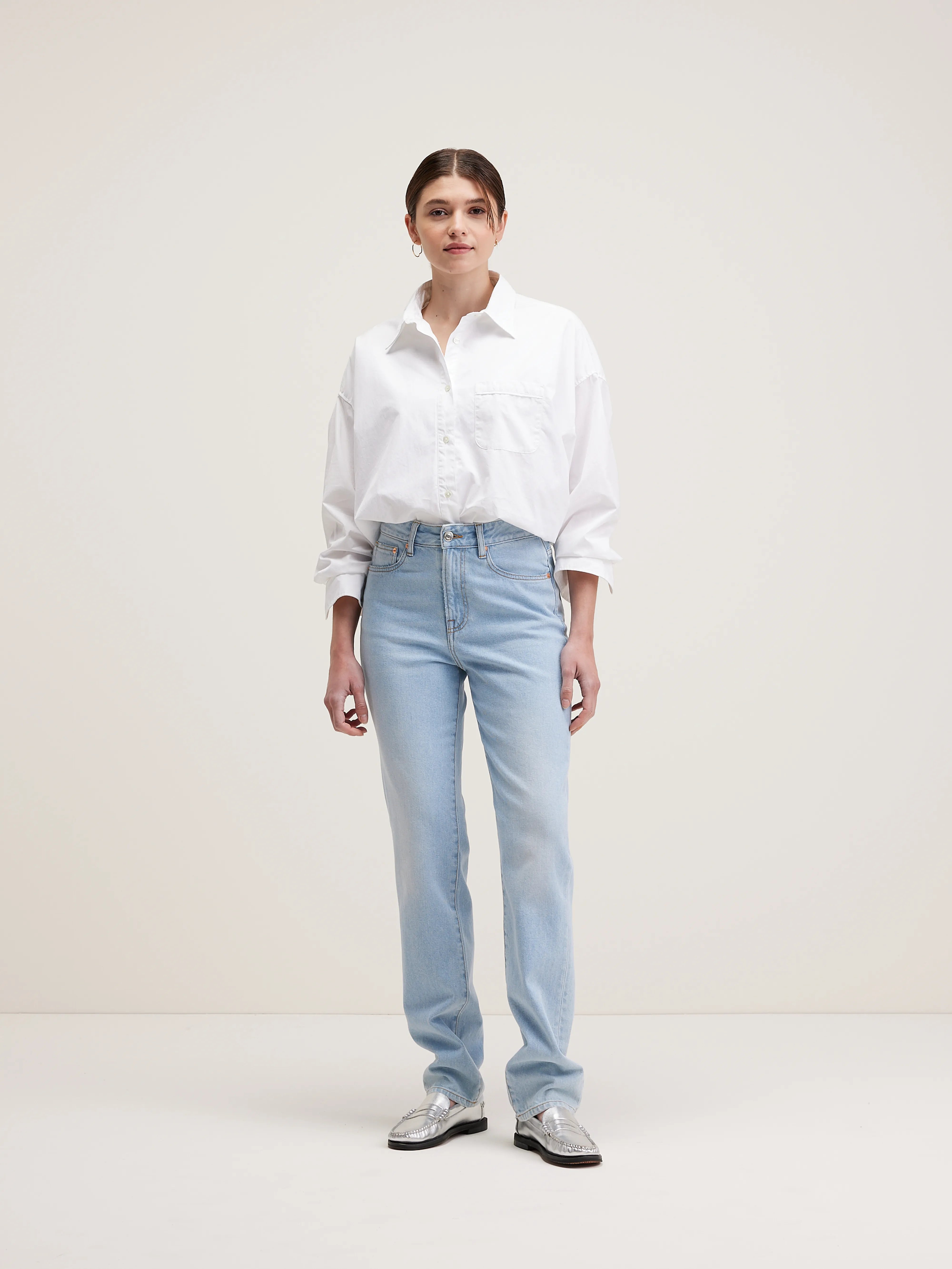 Jean Slim Ping - Light blue bleach Pour Femme | Bellerose