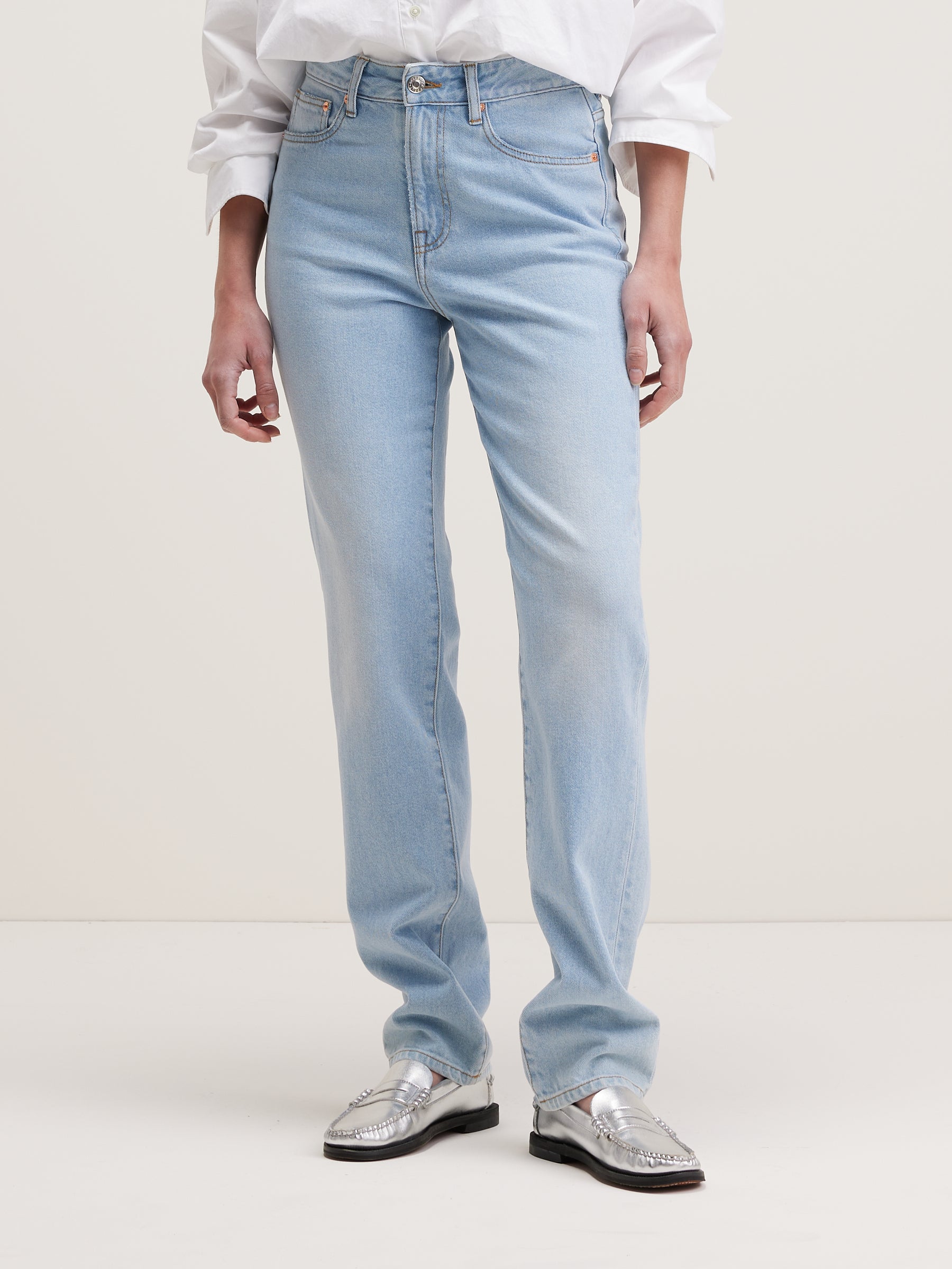 Ping Slim Jeans - Light blue bleach For Women | Bellerose