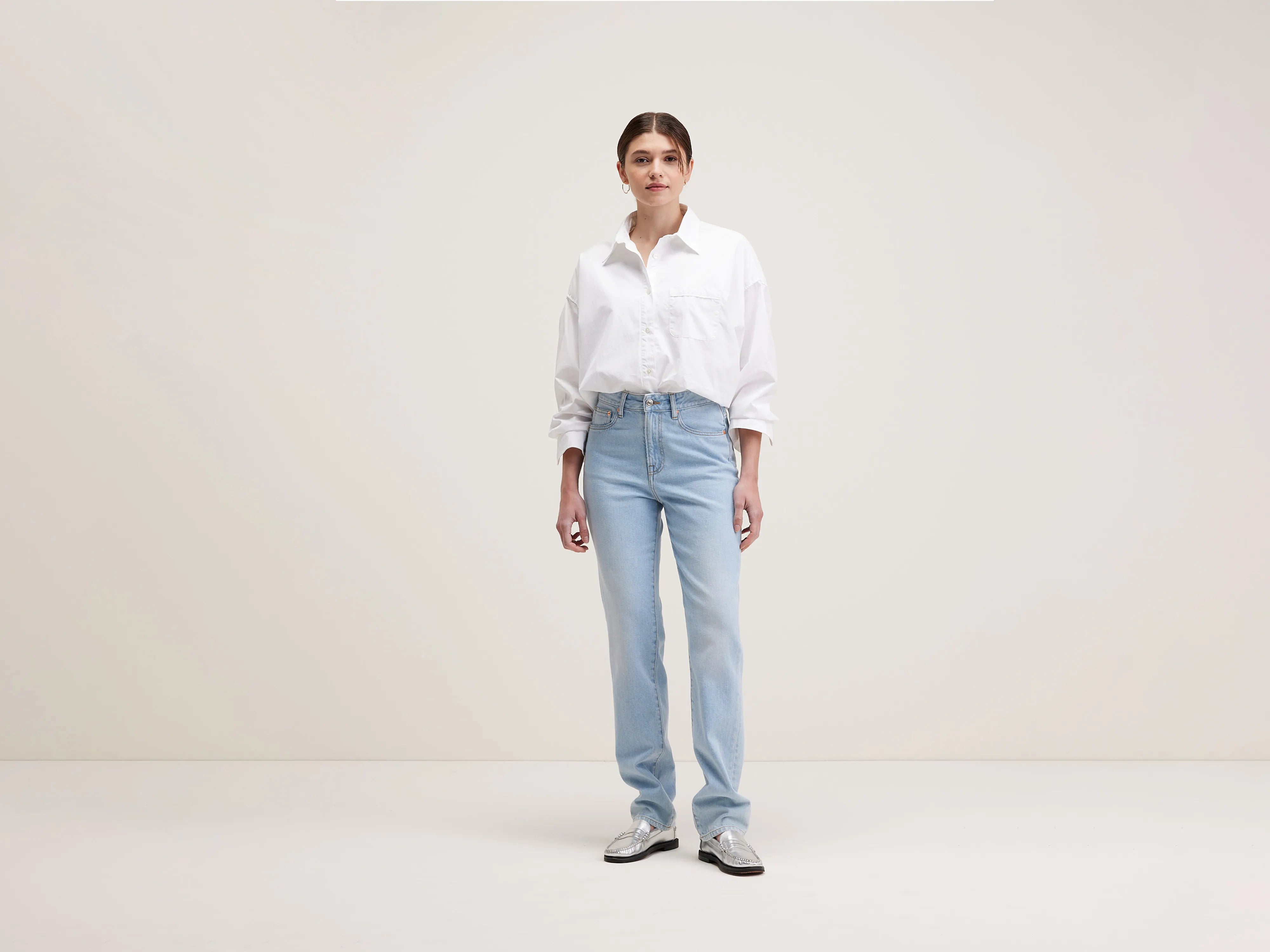 Jean Slim Ping - Light blue bleach Pour Femme | Bellerose