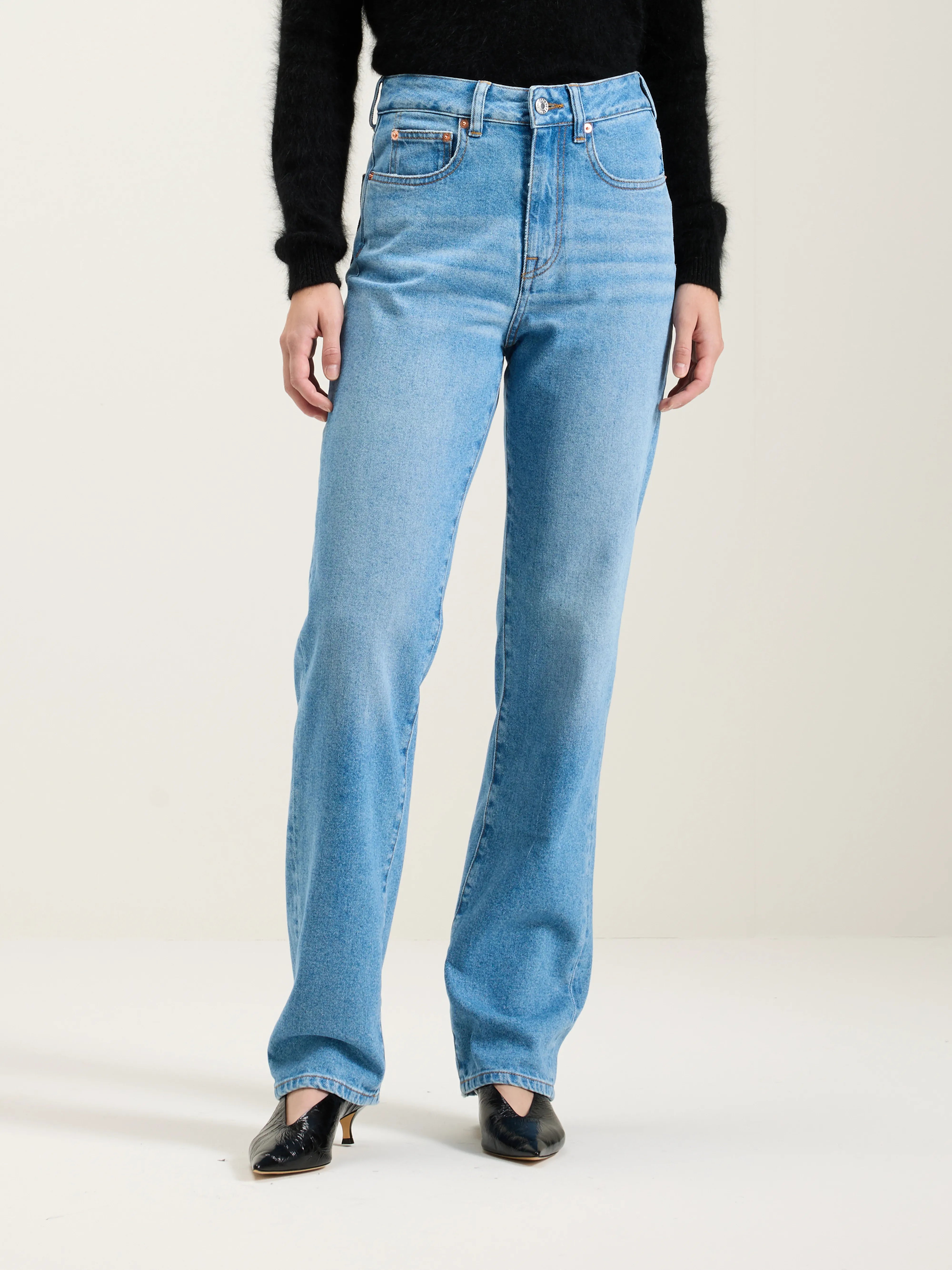 Pong Regular Jeans - Vintage medium blue For Women | Bellerose