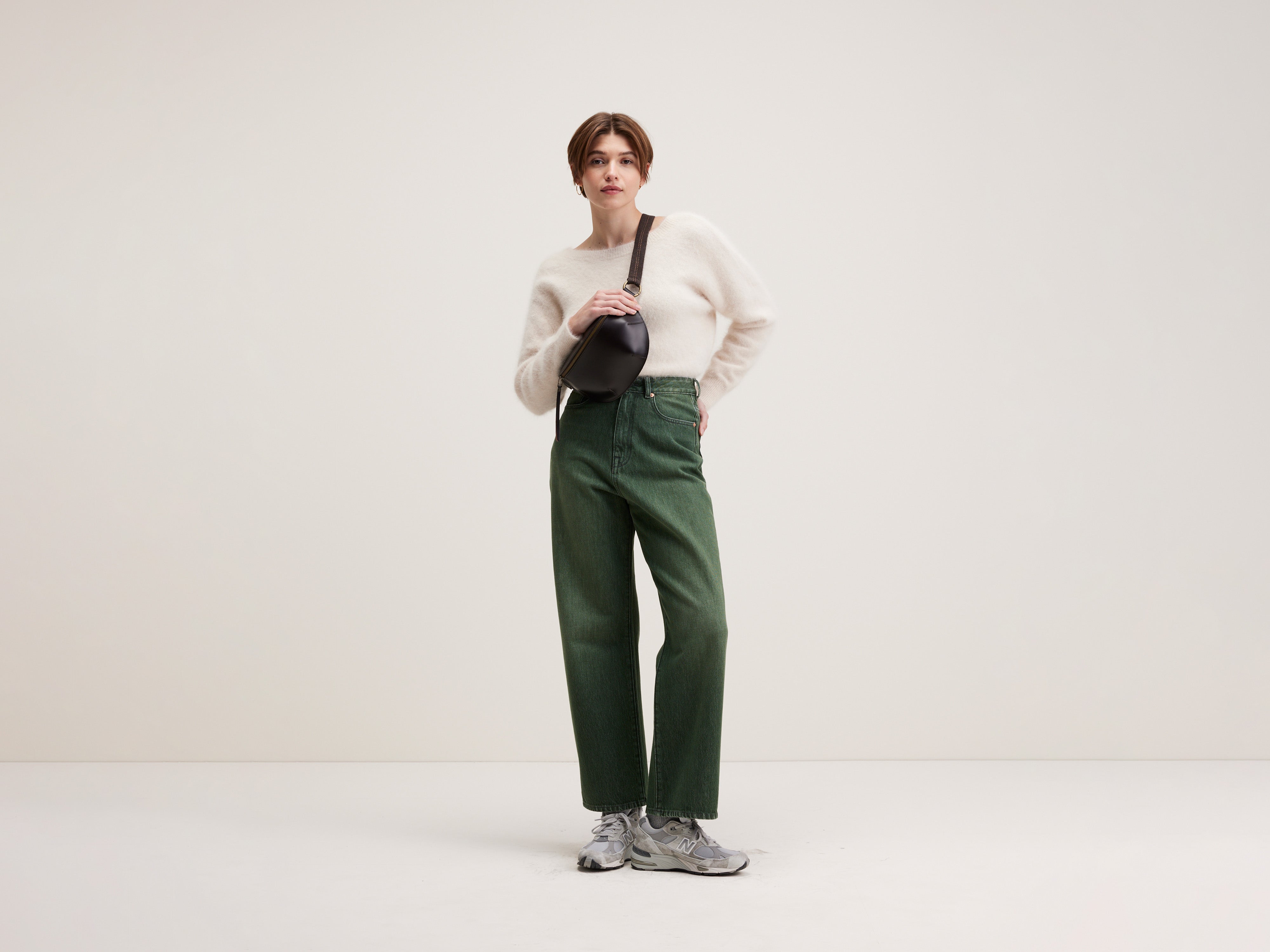 Poker Wide Jeans - Green For Women | Bellerose