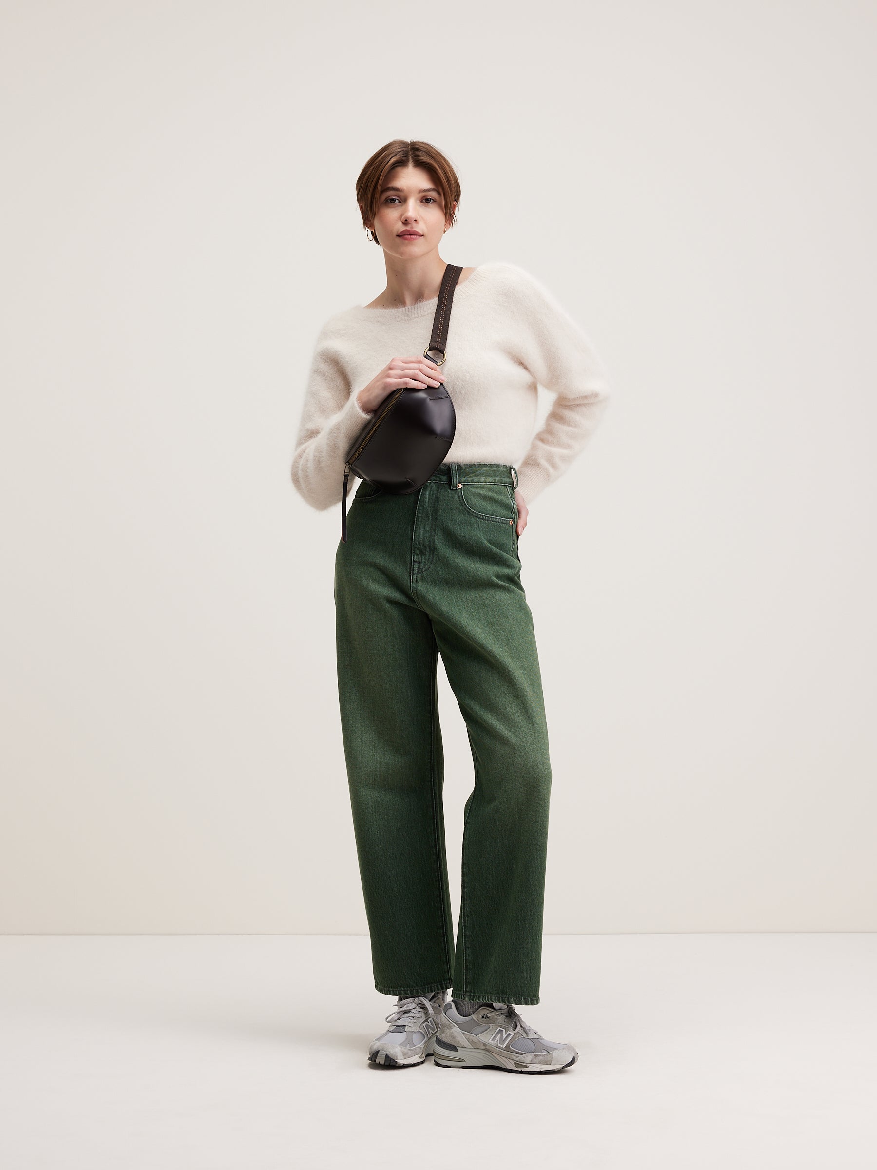 Poker Wide Jeans - Green For Women | Bellerose