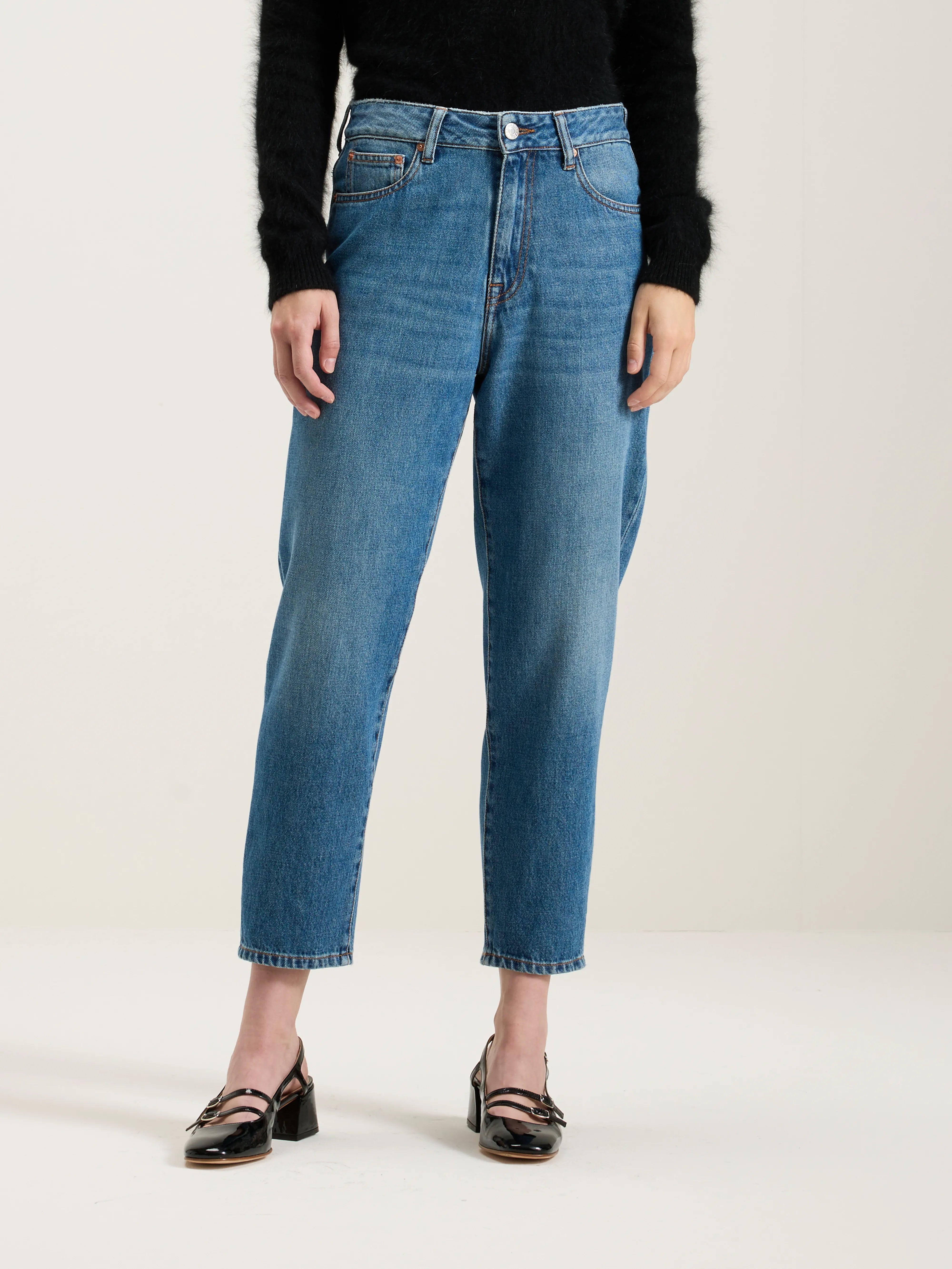 Puddy Tapered Cropped Jeans - Vintage blue Voor Dames | Bellerose