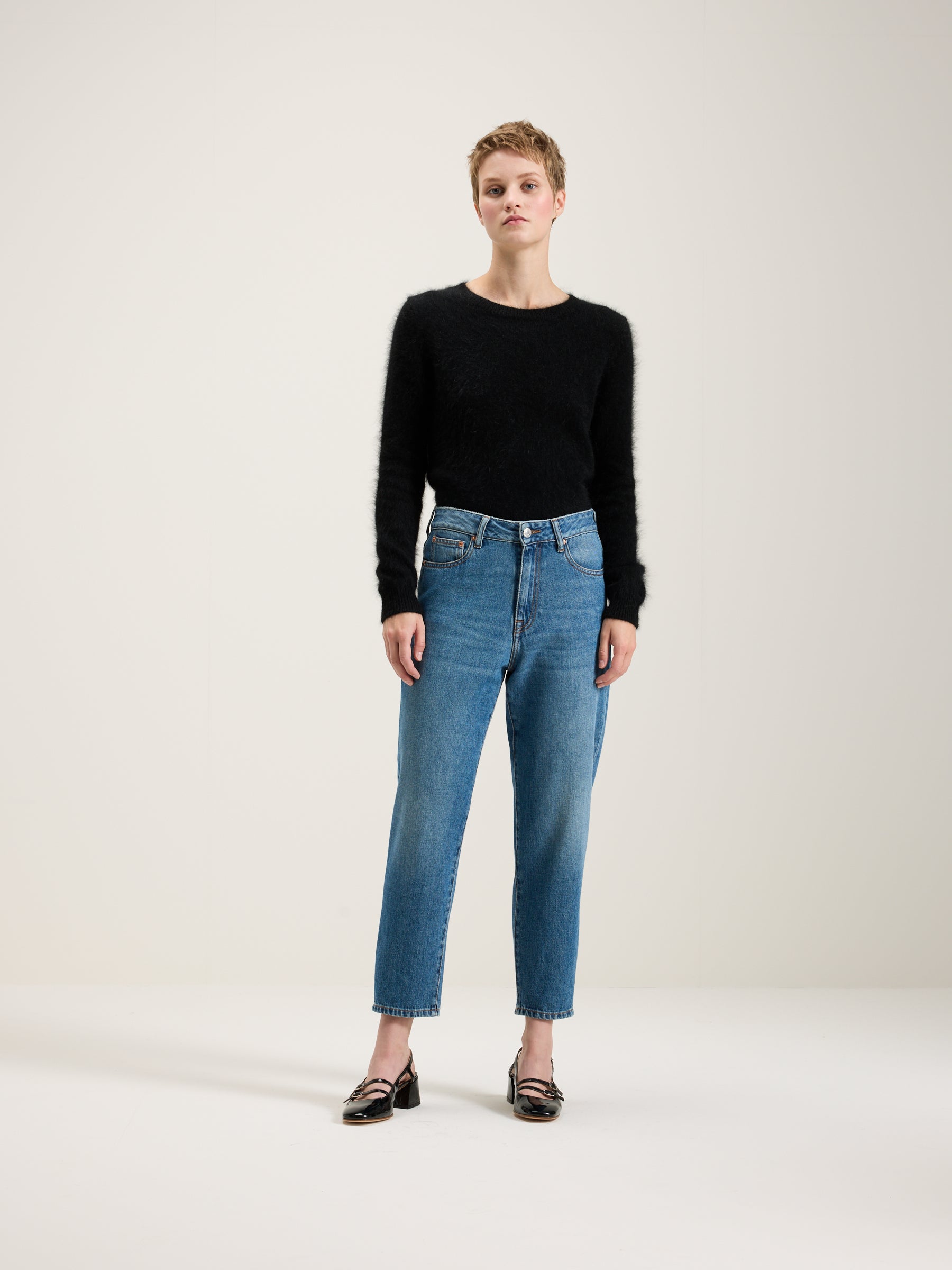 Puddy Tapered Cropped Jeans - Vintage blue For Women | Bellerose