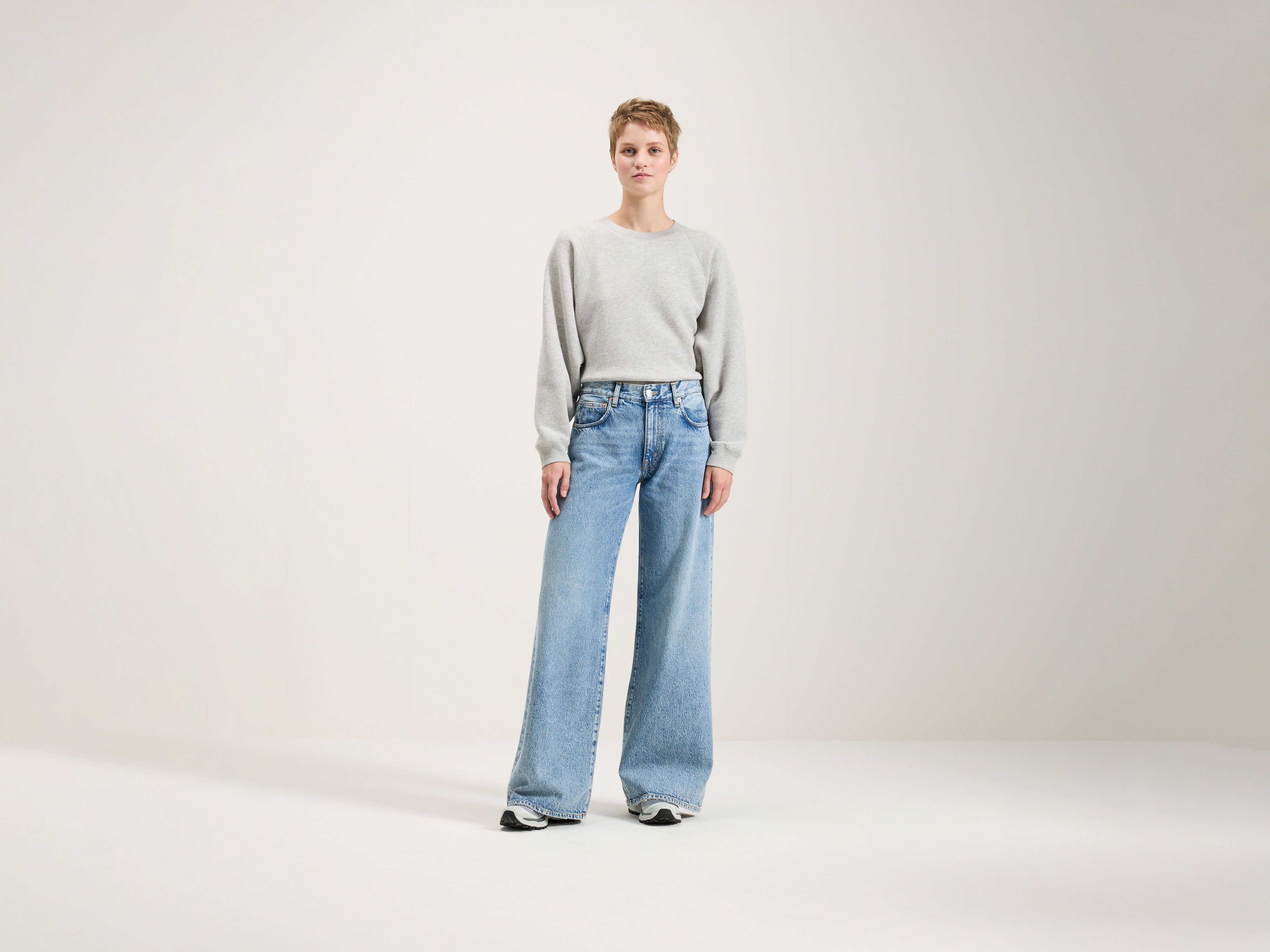 Kansas Wide Jeans - Used light blue For Women | Bellerose