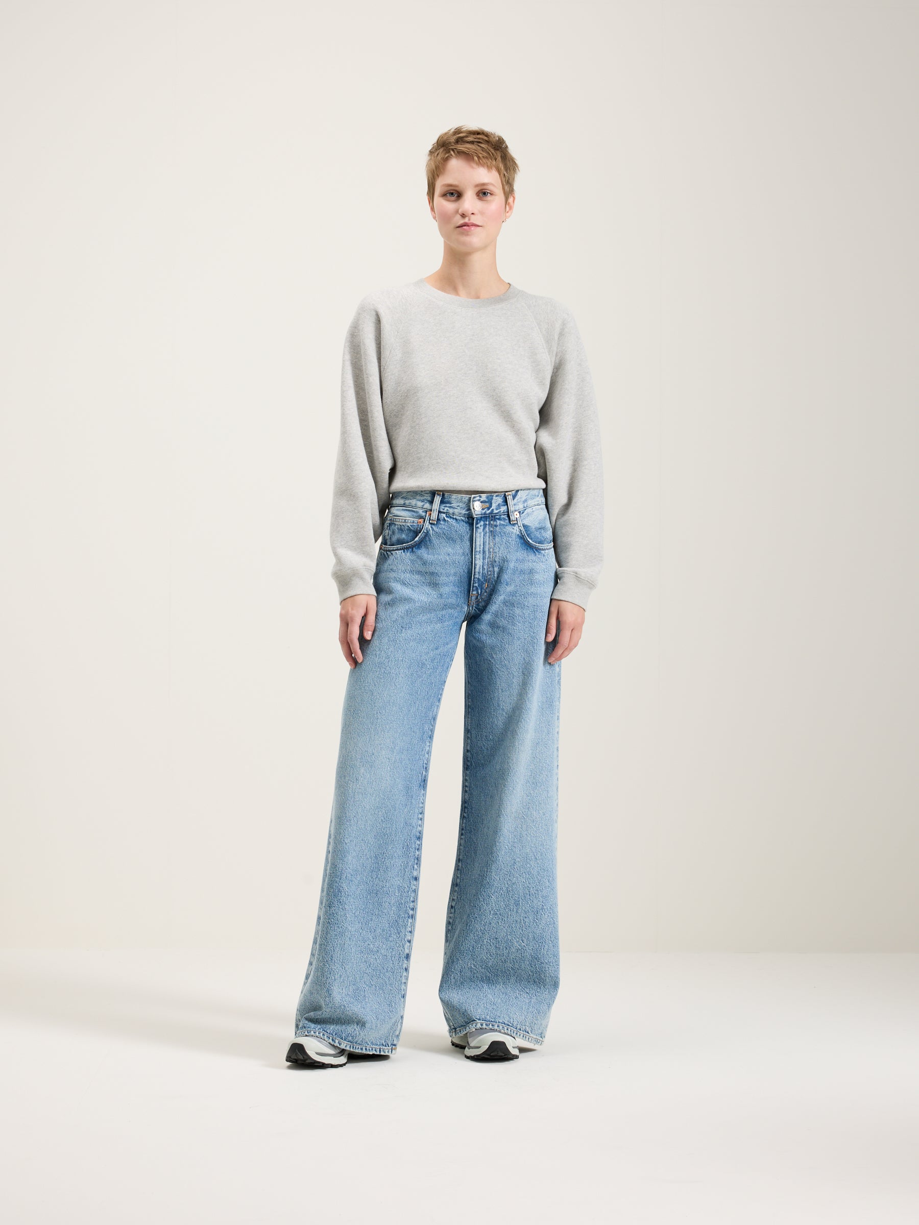 Kansas Wide Jeans - Used light blue For Women | Bellerose