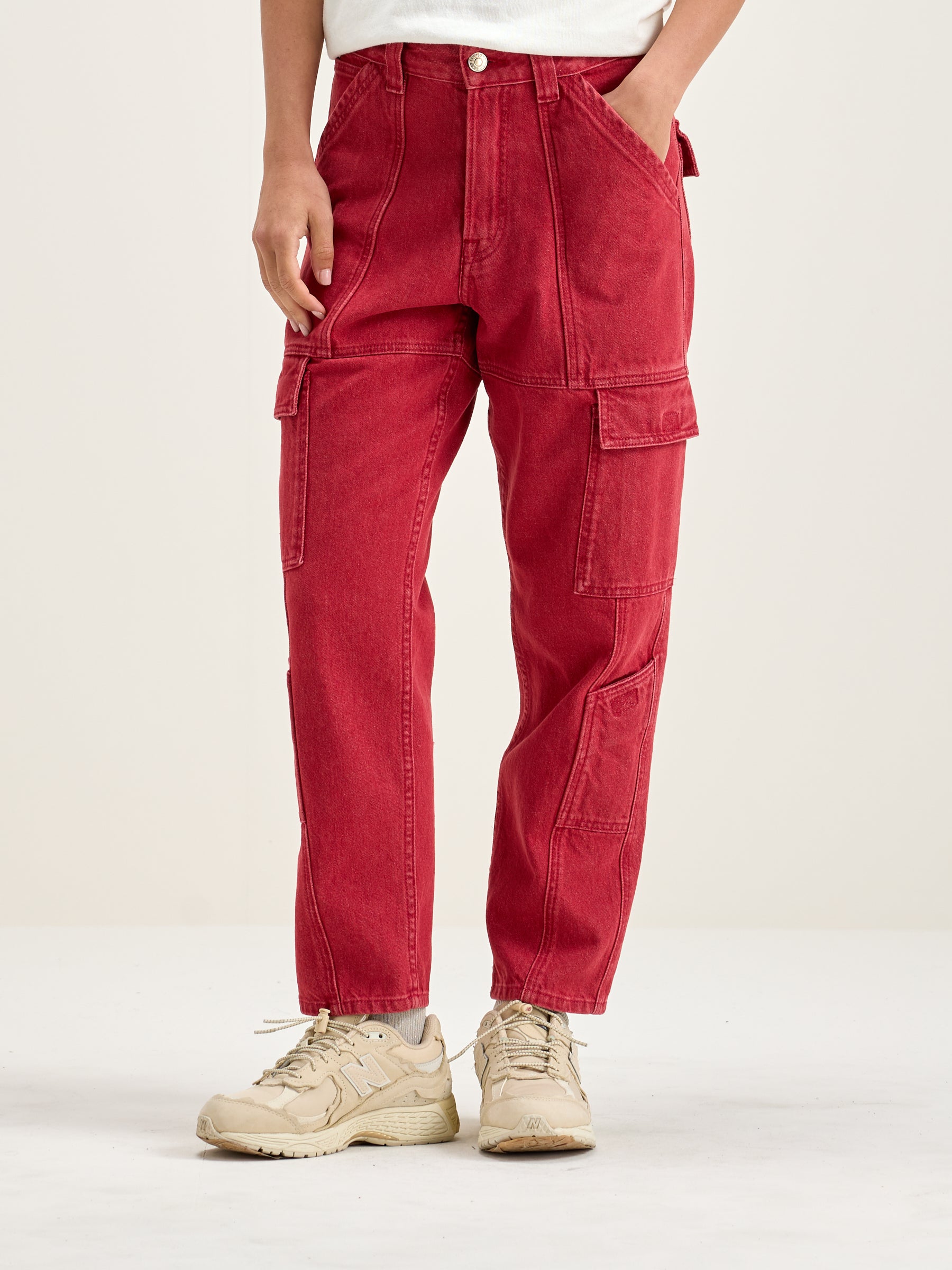 Pandora Fitted Cargo Jeans - Wine For Women | Bellerose