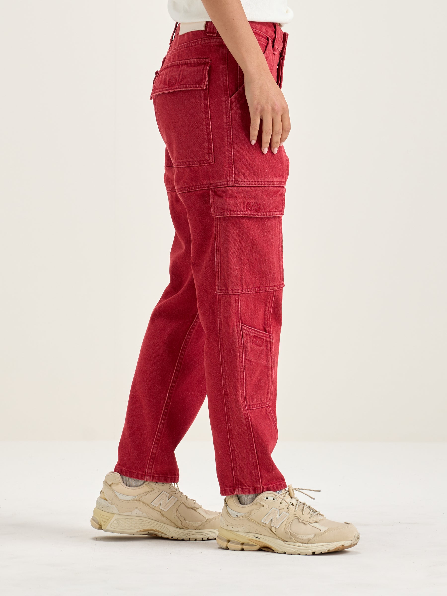 Pandora Fitted Cargo Jeans - Wine For Women | Bellerose