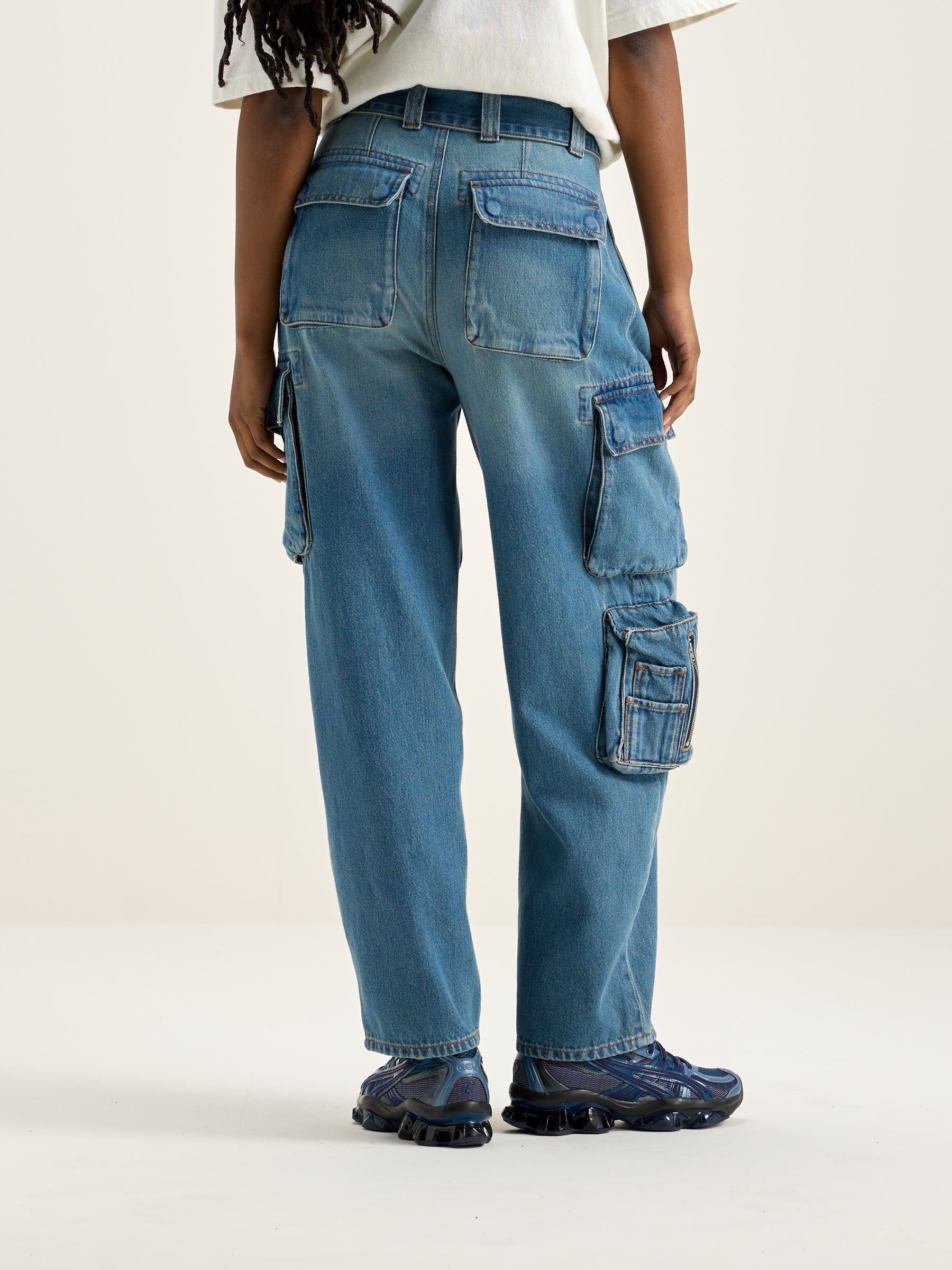 Pharrell Baggy Jeans - Used medium blue Voor Dames | Bellerose