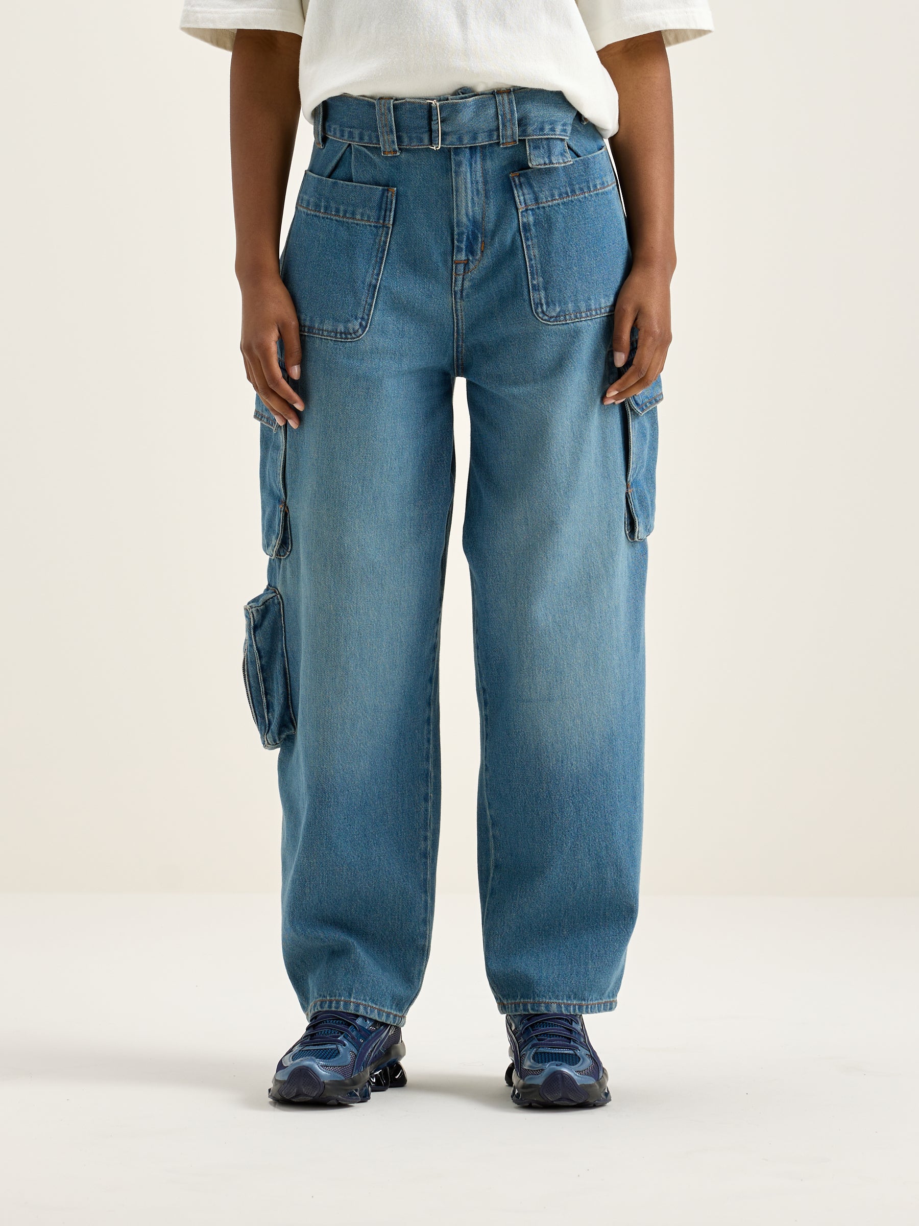 Pharrell Baggy Jeans - Used medium blue Voor Dames | Bellerose