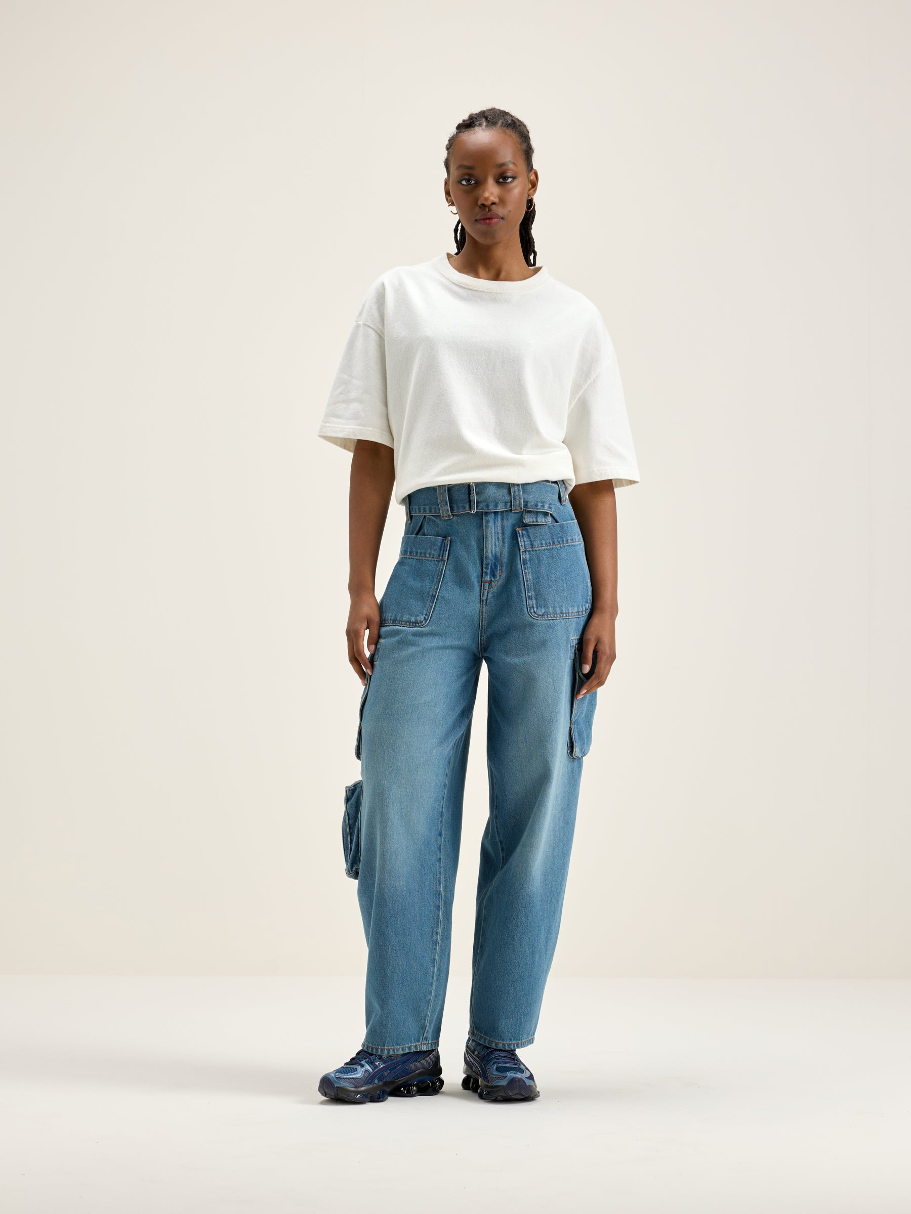 Pharrell Baggy Jeans - Used medium blue Voor Dames | Bellerose