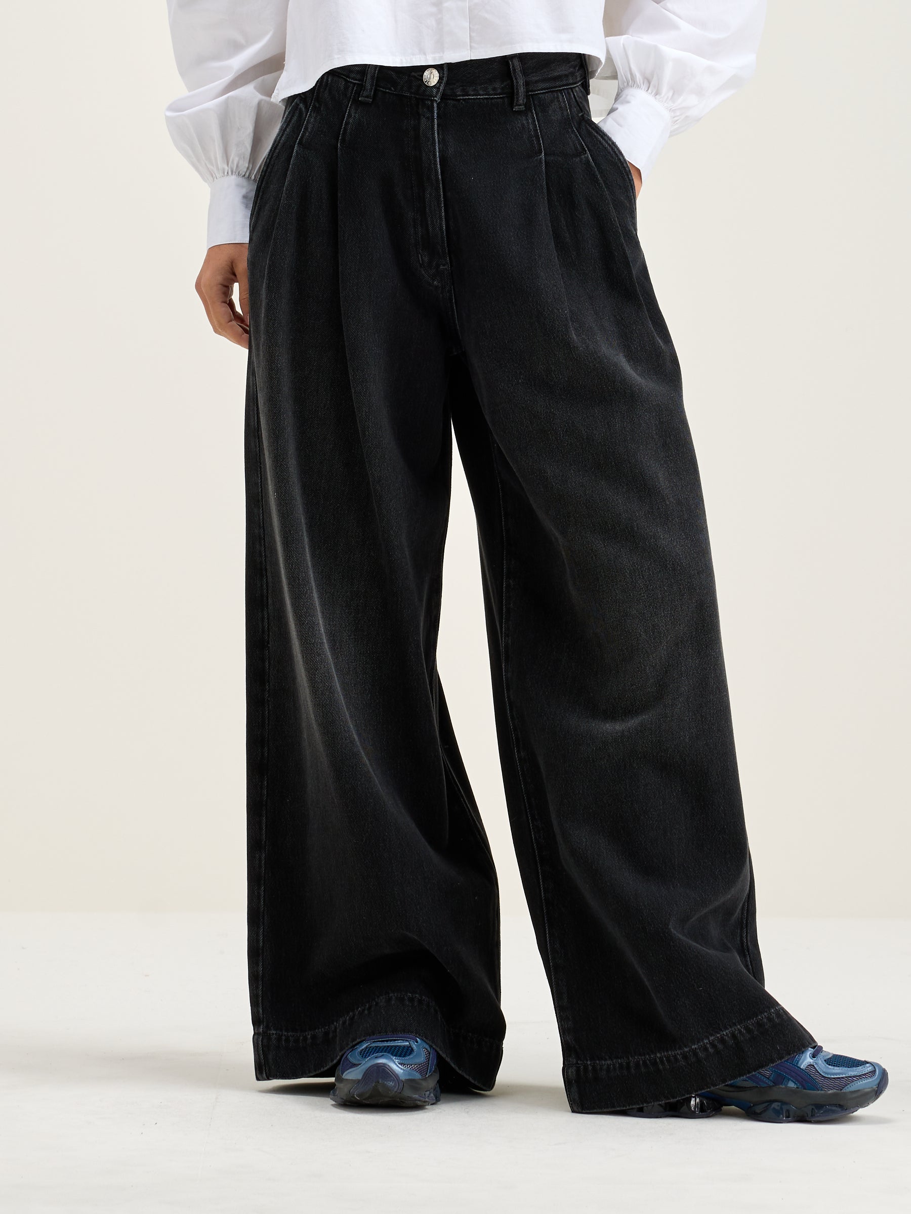 Pops Super-wide Jeans - Black stone For Women | Bellerose