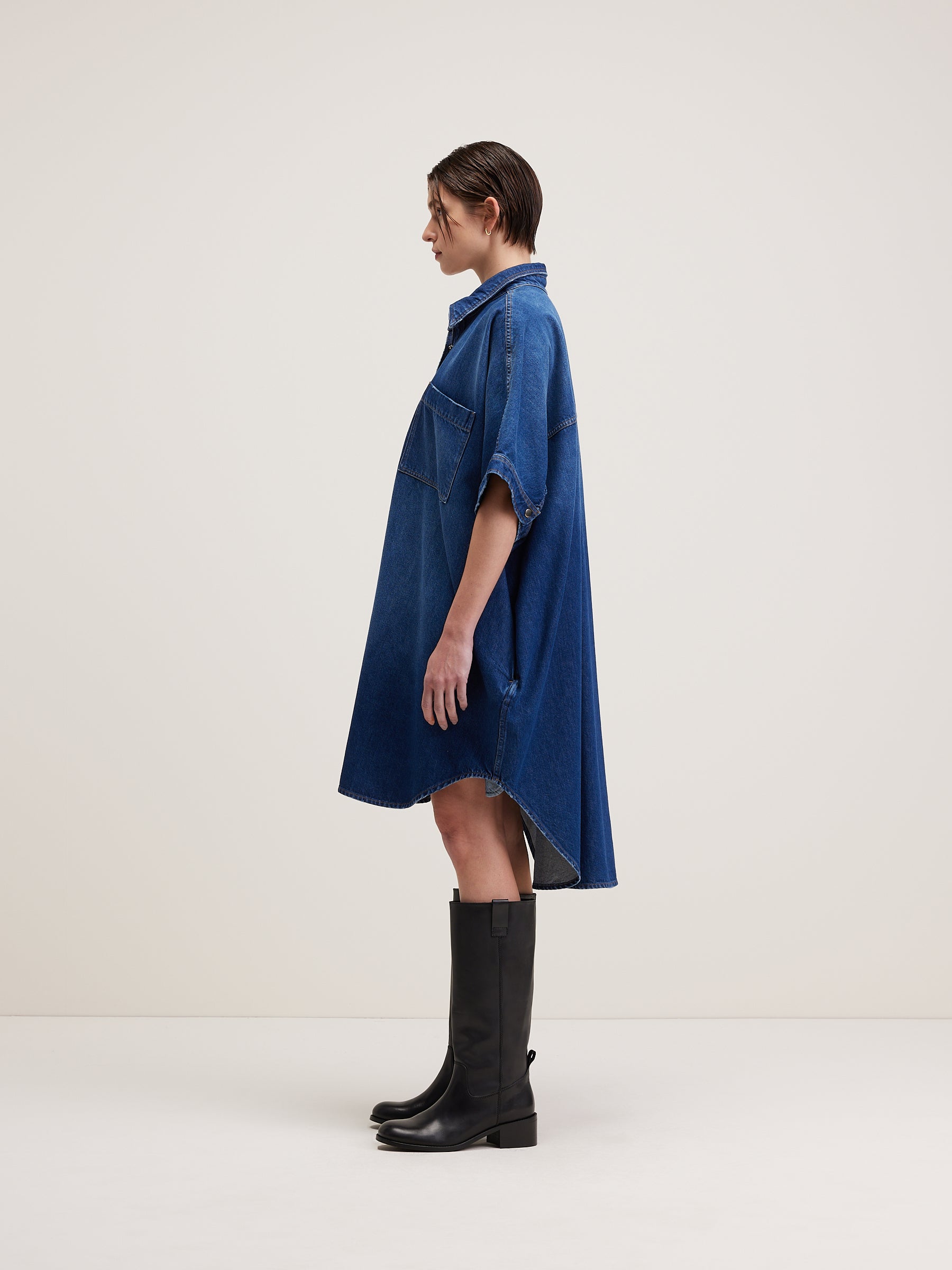 Klenn Shirt Dress - Blue stone For Women | Bellerose