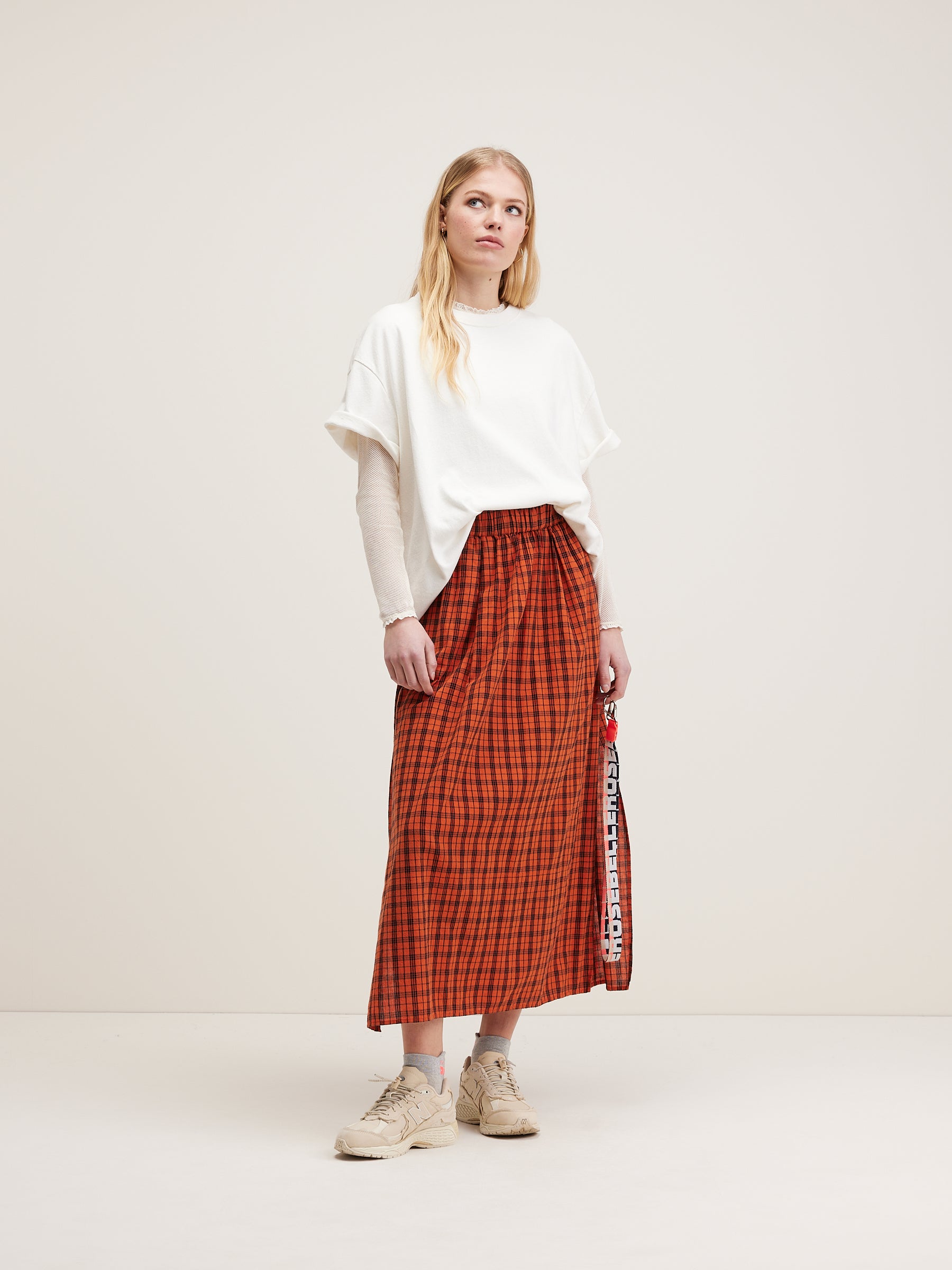 Chiara long skirt (242 / W / CHECK A)