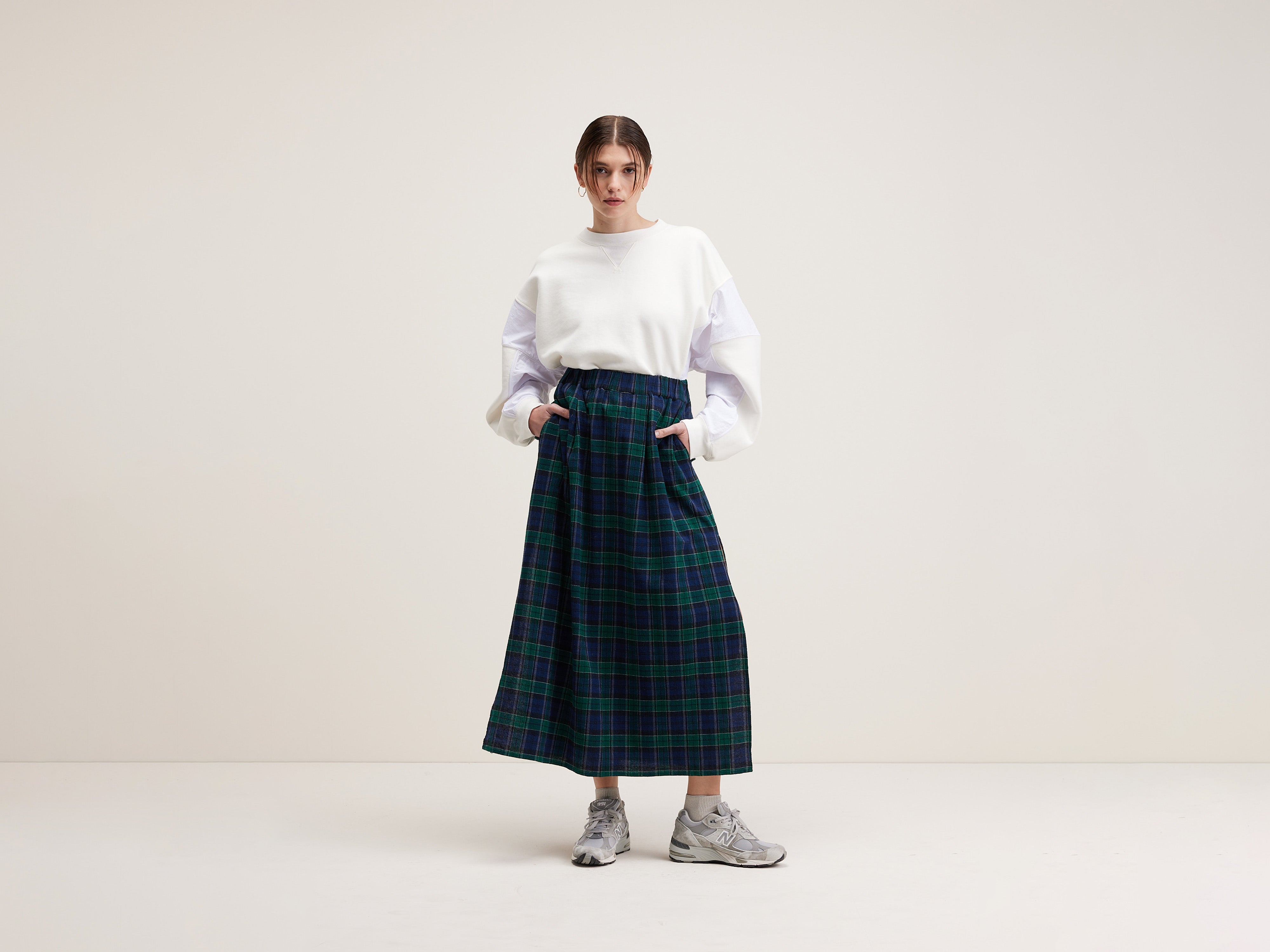 Chiara long skirt (242 / W / CHECK A)