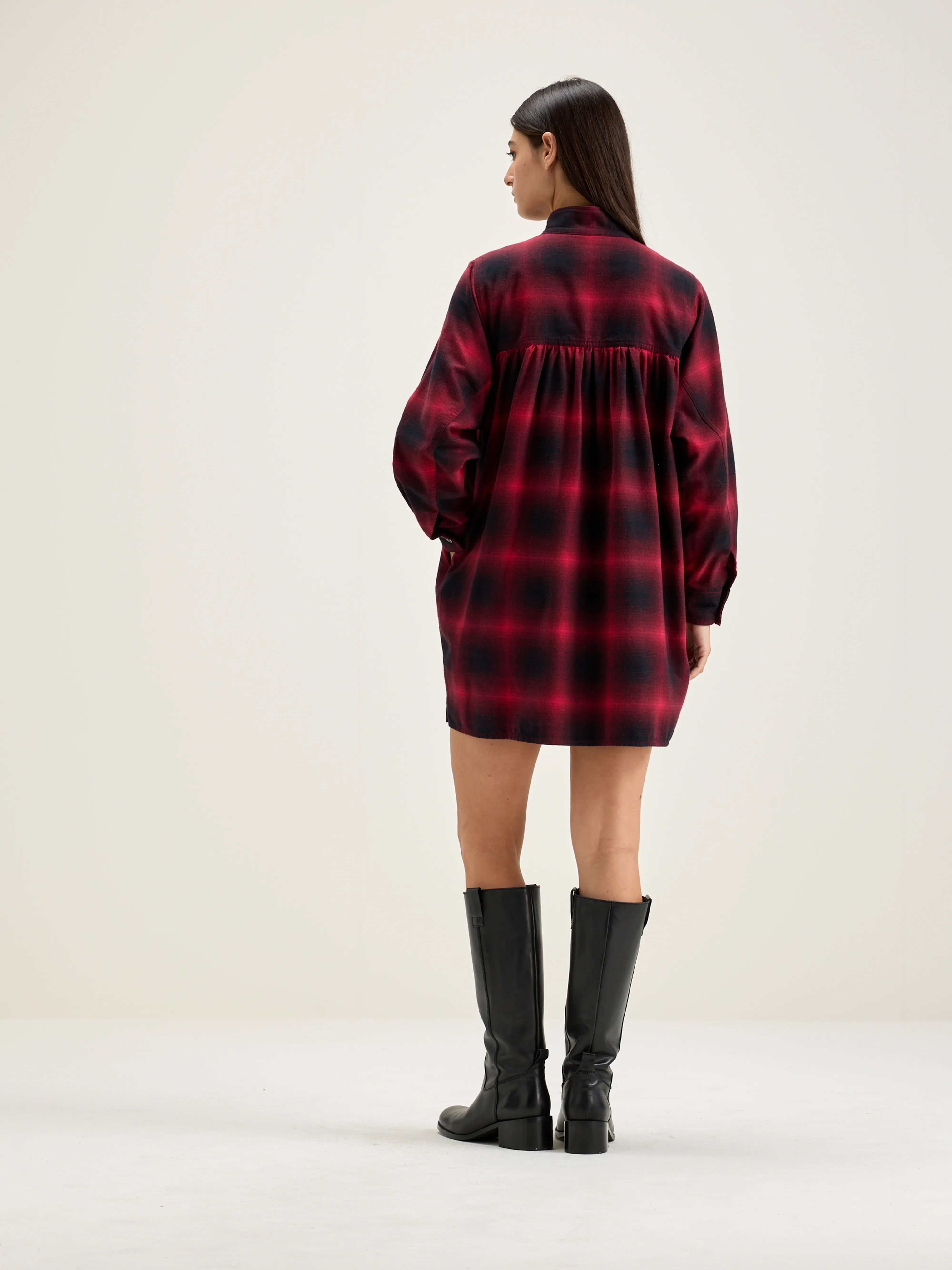 Pelly Mini Dress - Deep well / Red dahlia For Women | Bellerose