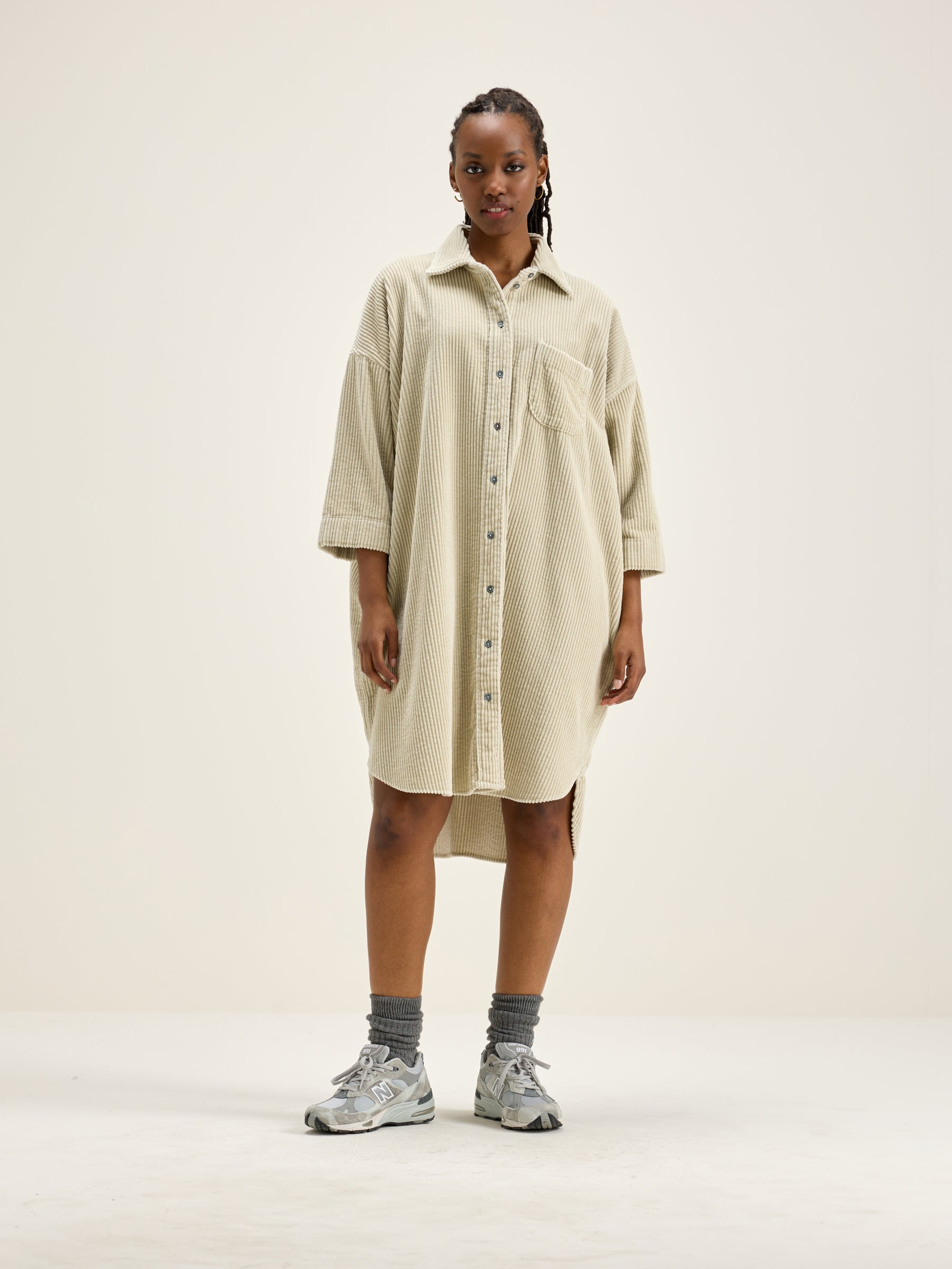 Gladys Shirt Dress - Craie For Women | Bellerose