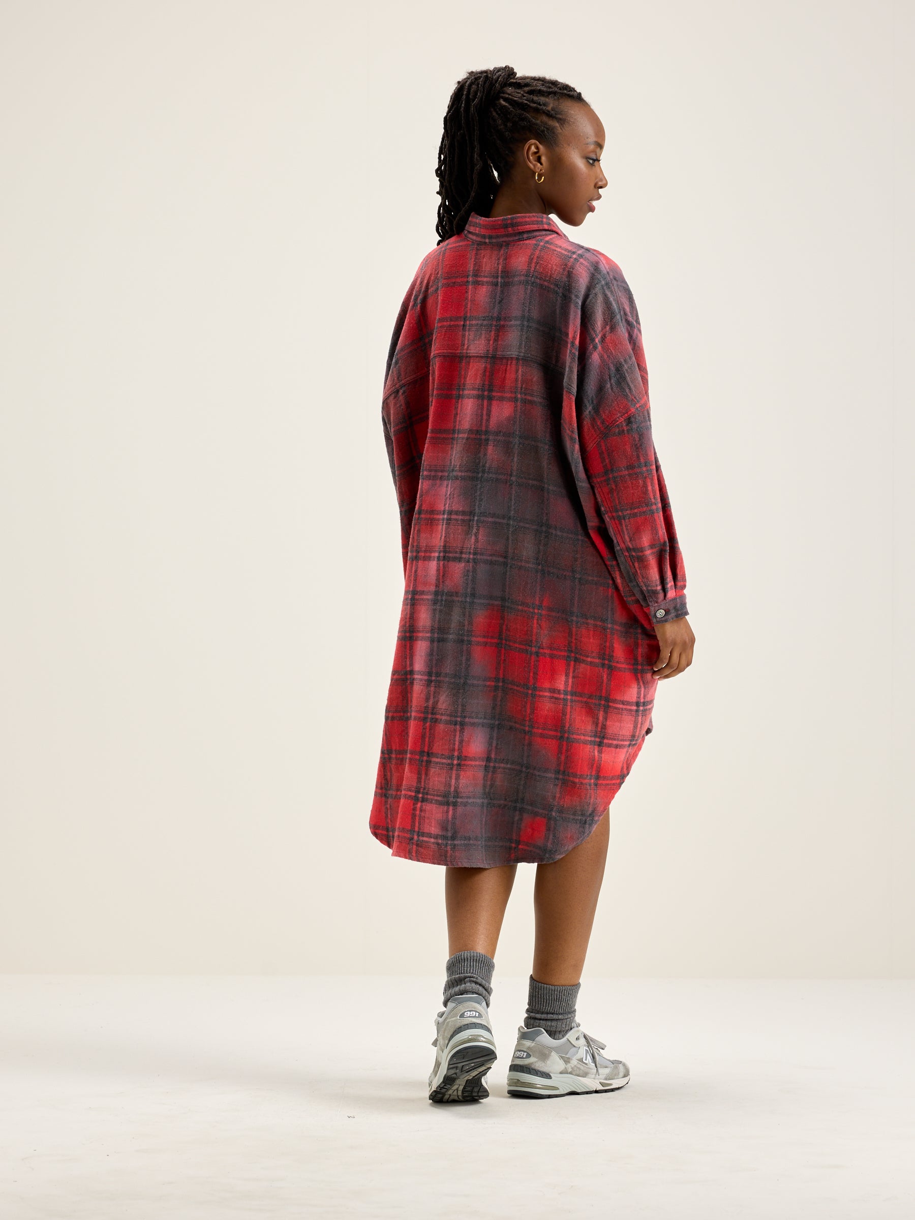 Genk Shirt Dress - Deep well / Fire For Women | Bellerose